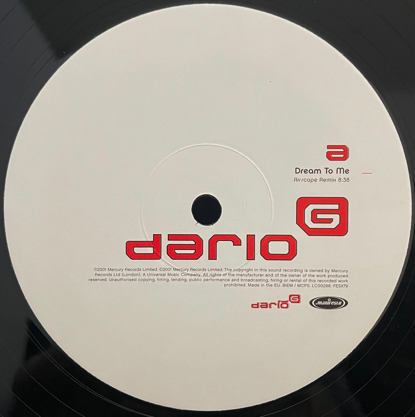 Dario G – Dream To Me – USED Vinyl 12" Single 33⅓rpm