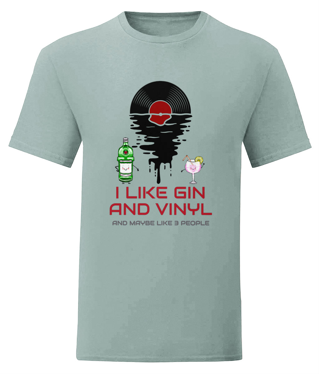 I Like Gin & Vinyl - Fruit of the Loom T-Shirt