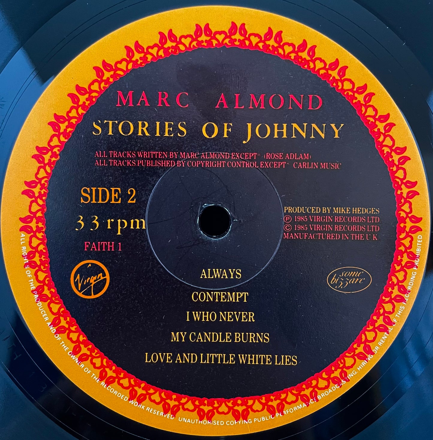 Marc Almond – Stories Of Johnny – USED Vinyl LP - Limited Edition