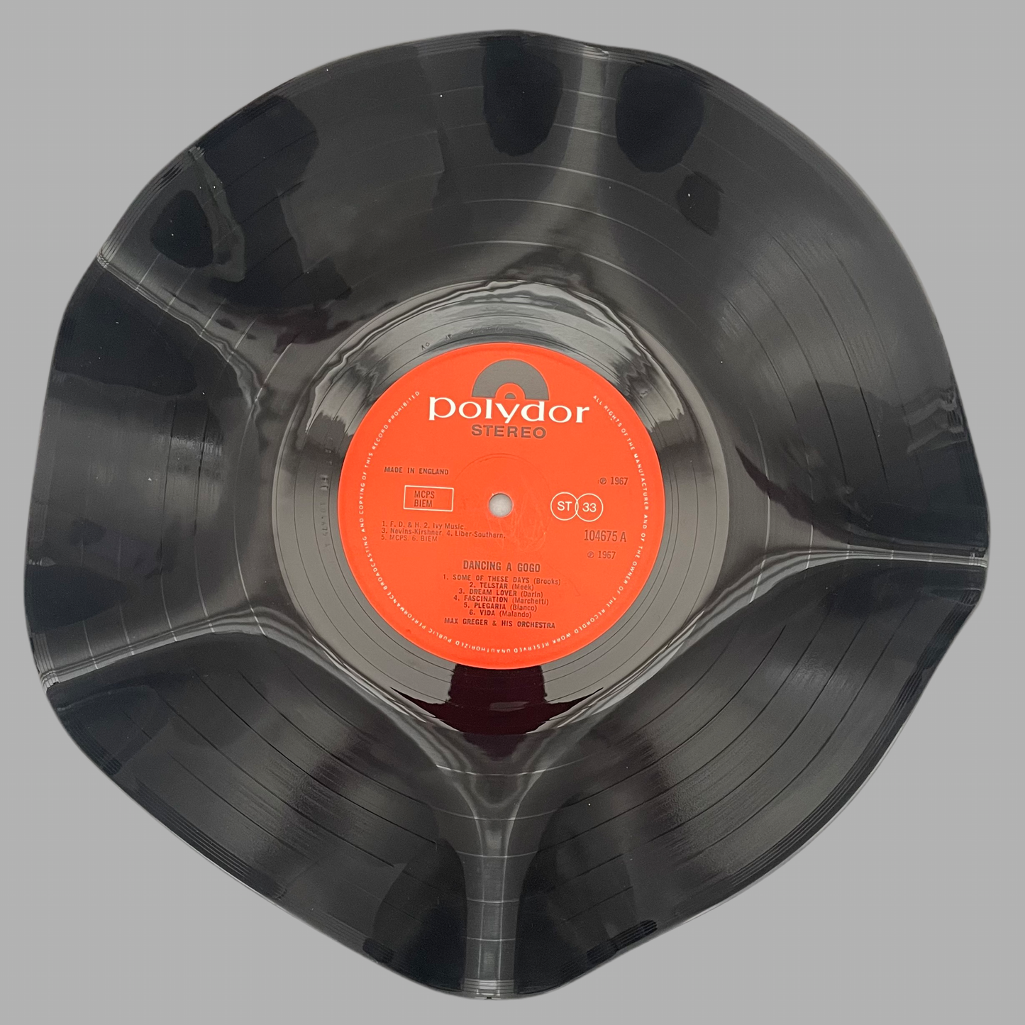 The 'Polydor’ 12" Vinyl Record Bowl