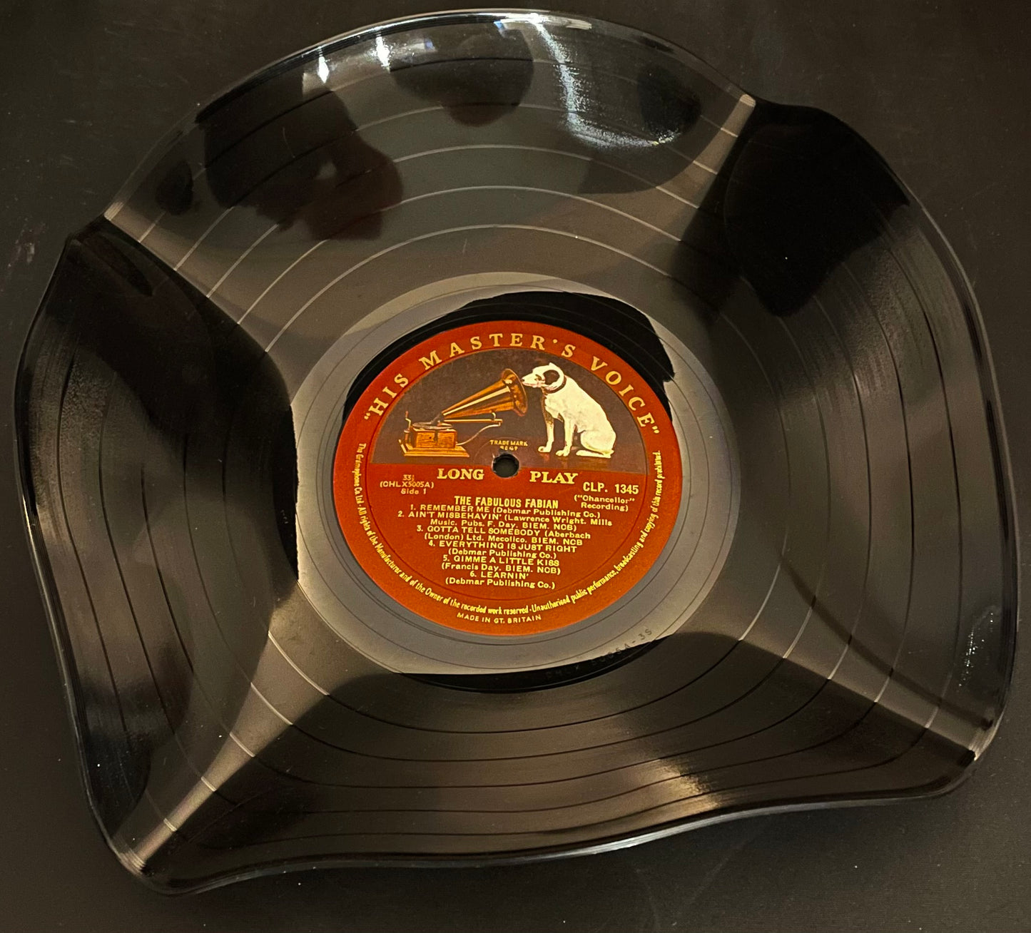 The 'Old Red Nipper' 12" Vinyl Record Bowl