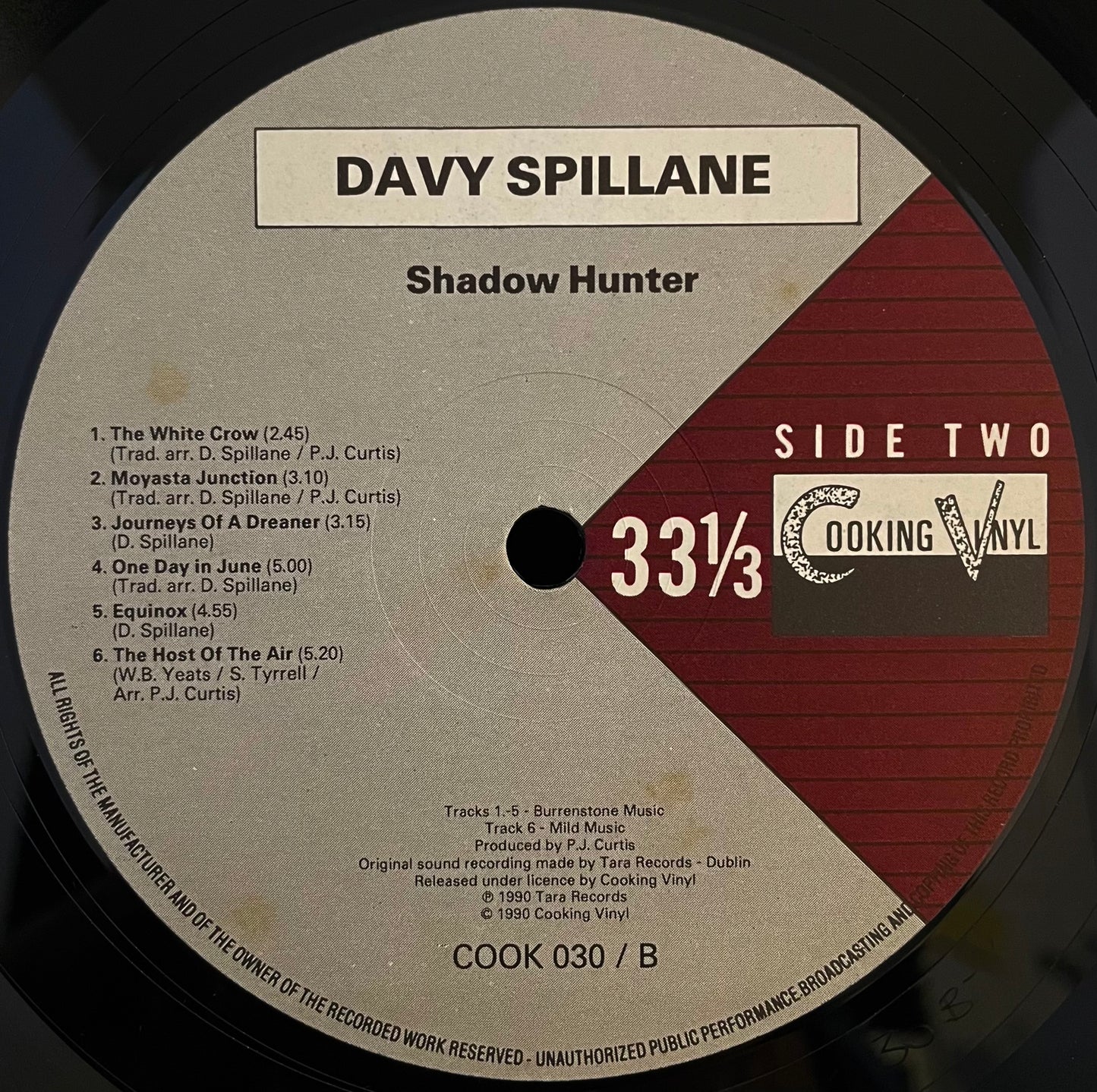 Davy Spillane – Shadow Hunter – USED Vinyl LP