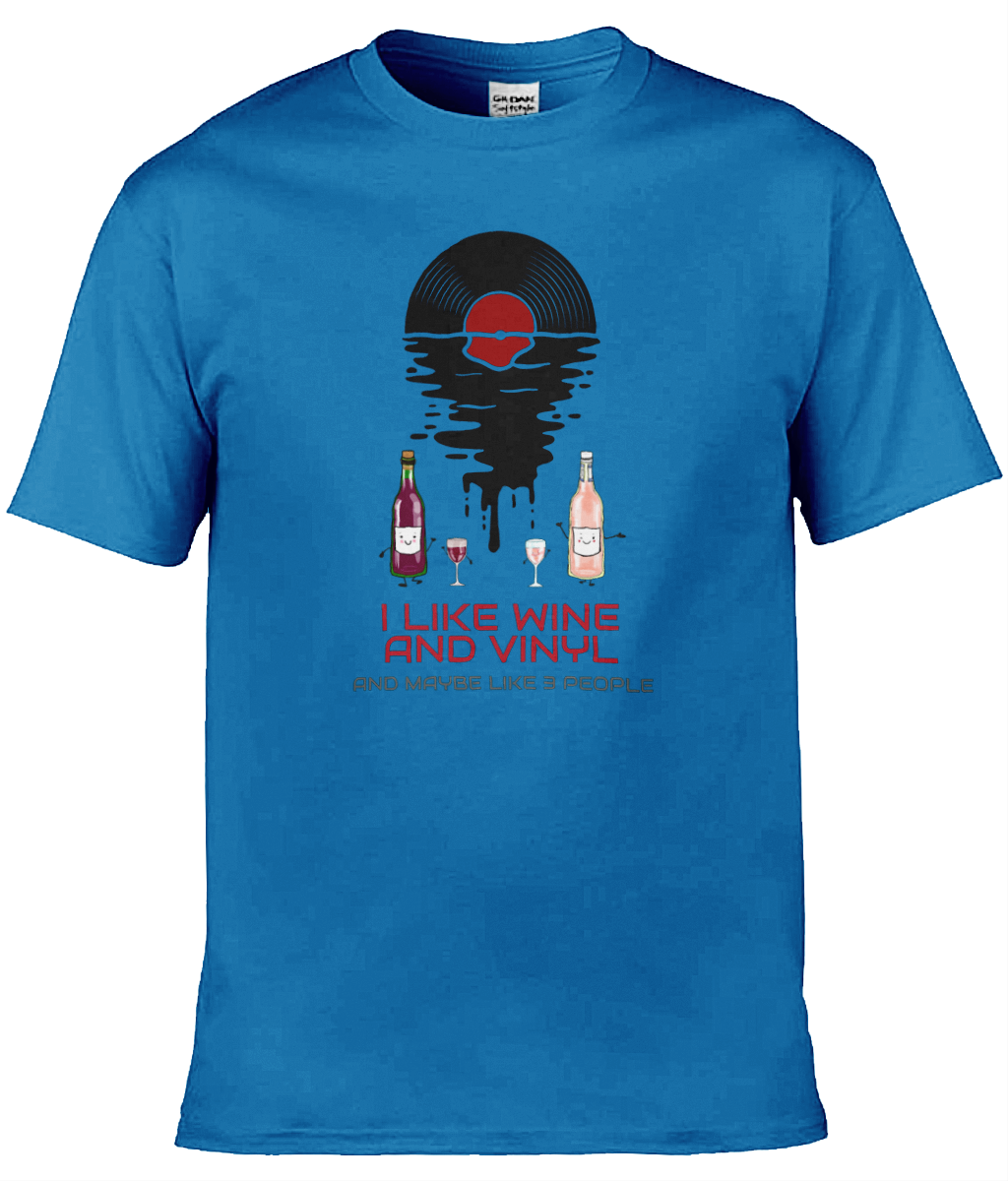 I Like Wine & Vinyl - Gildan Softstyle T-Shirt