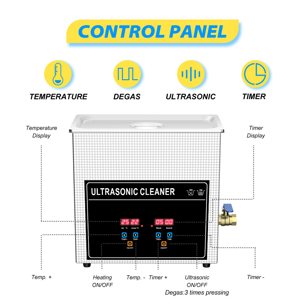 6L Ultrasonic Vinyl Record Cleaner Machine With Lifting Bracket for 12",10" & 7" Record Cleaning