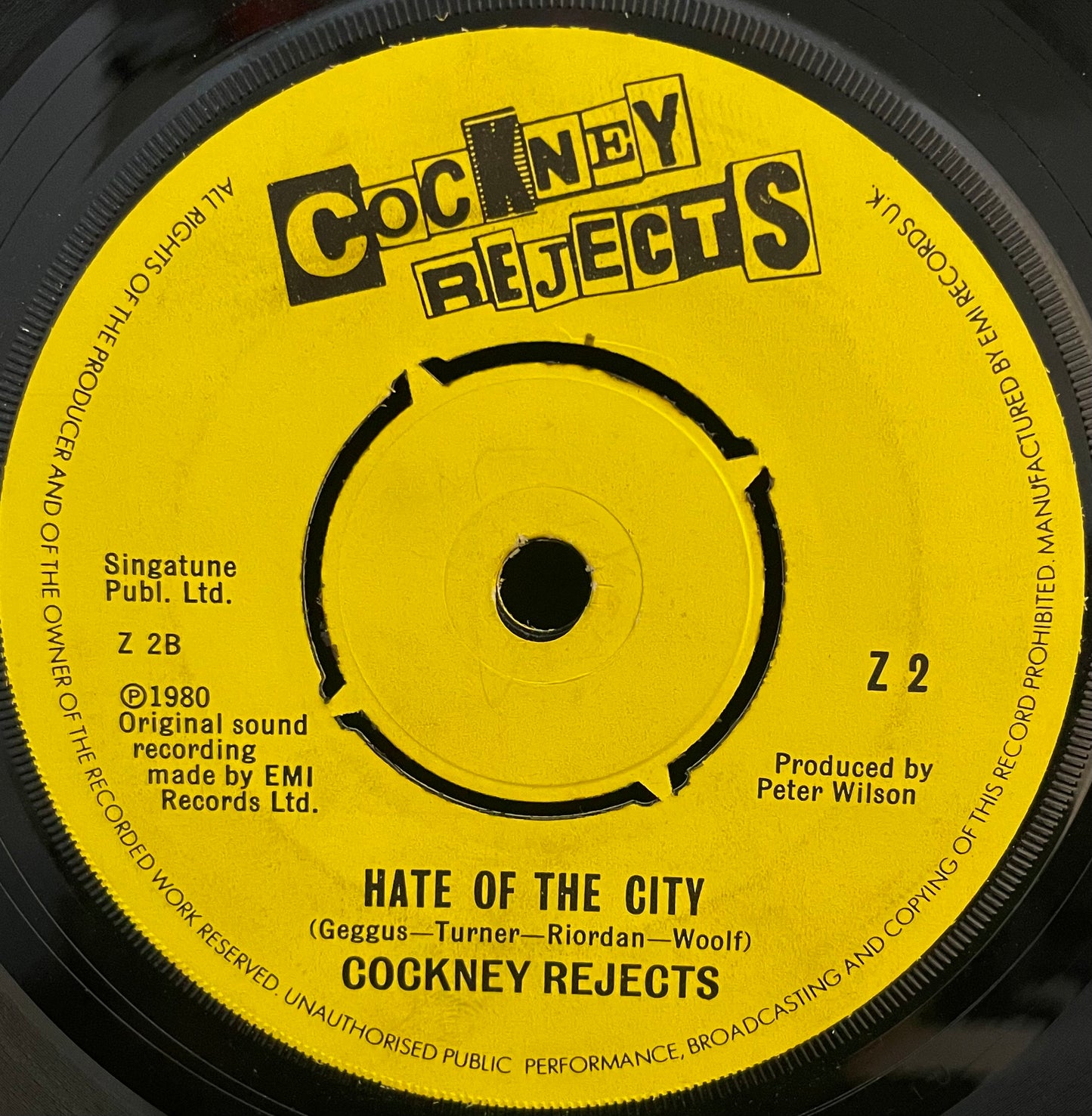 Cockney Rejects – The Greatest Cockney Rip-off – USED Vinyl 7" Single