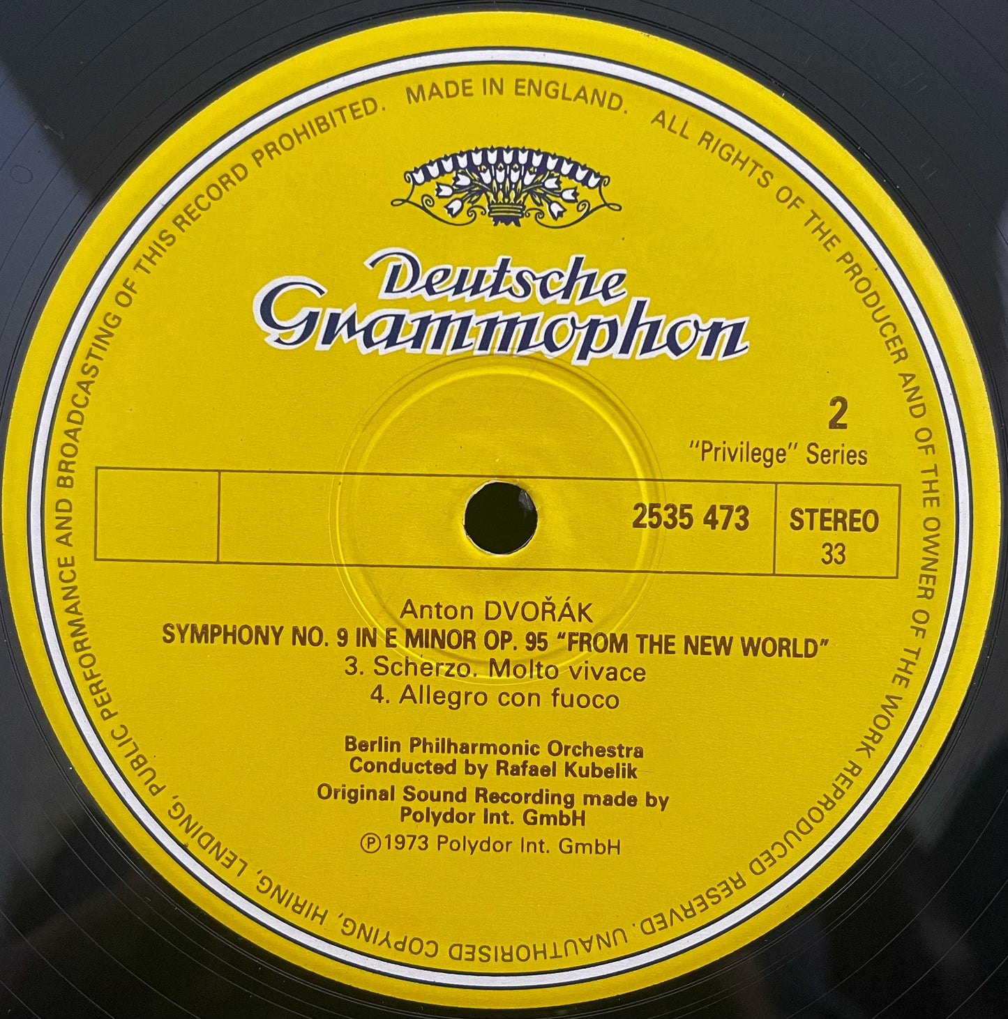 Antonín Dvořák - Kubelik – Symphony No. 9 "From The New World" - USED Vinyl LP