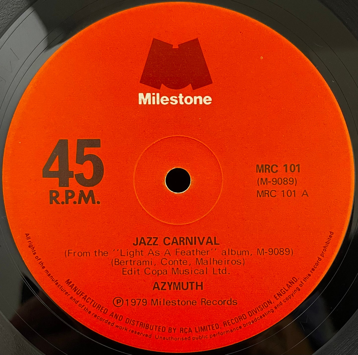 Azymuth – Jazz Carnival c/w Fly Over The Horizon – USED Vinyl 12" Single