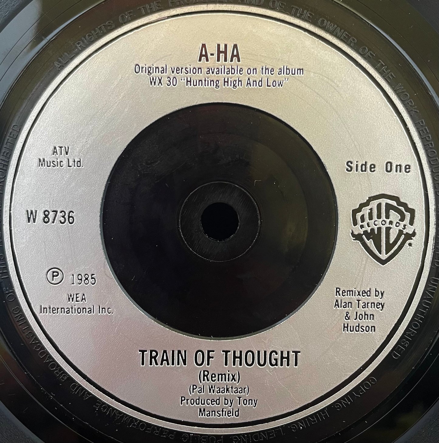 a-ha – Train Of Thought - USED Vinyl 7" Single