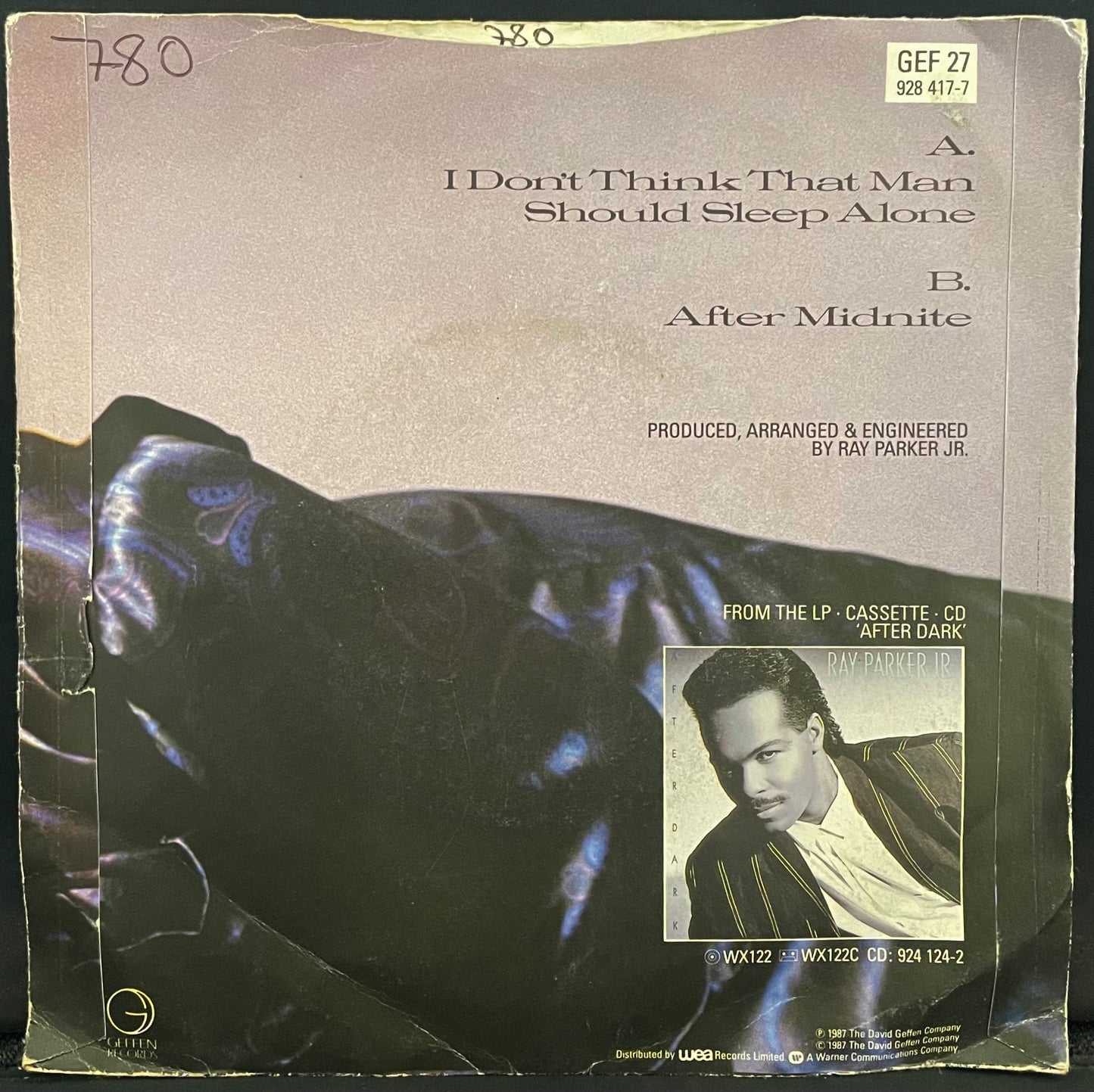 Ray Parker Jr. – I Don't Think That Man Should Sleep Alone - USED Vinyl 7" Single