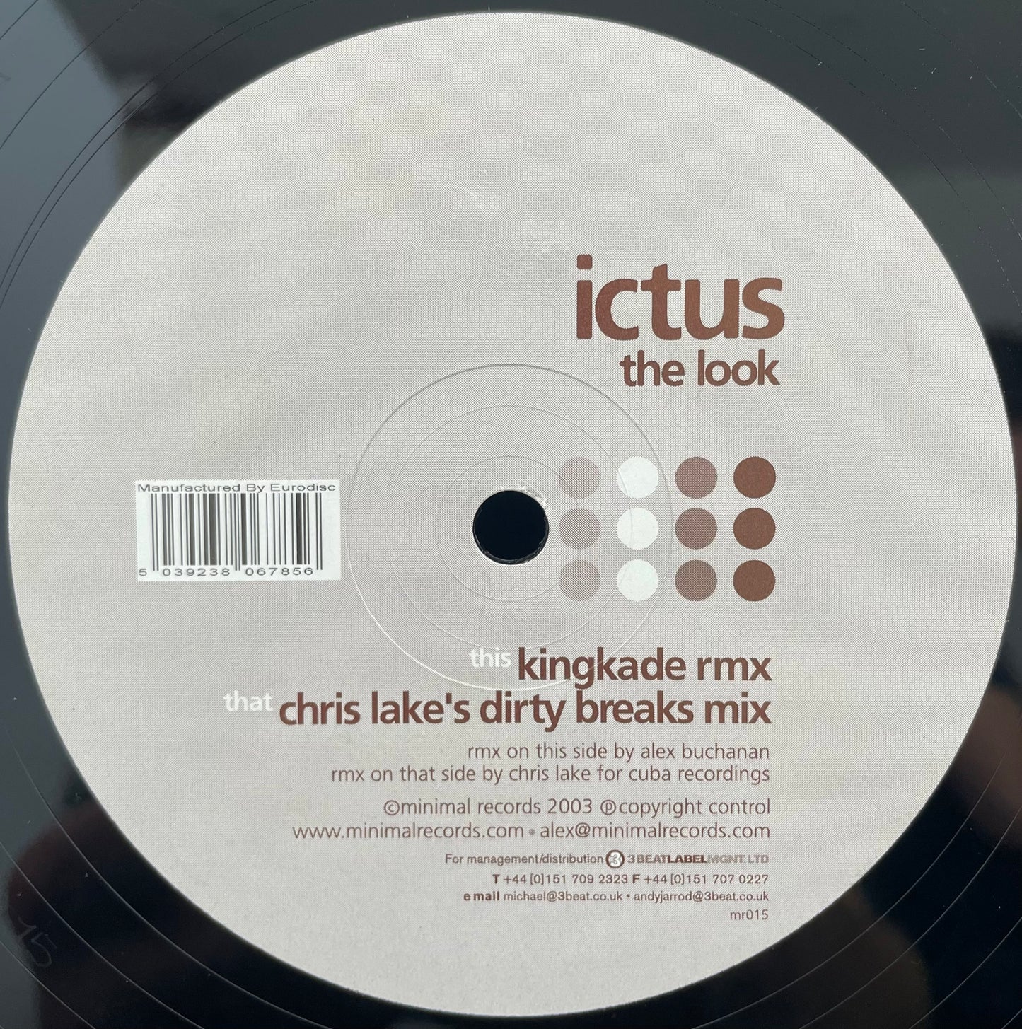 Ictus – The Look – USED Vinyl 12" Single