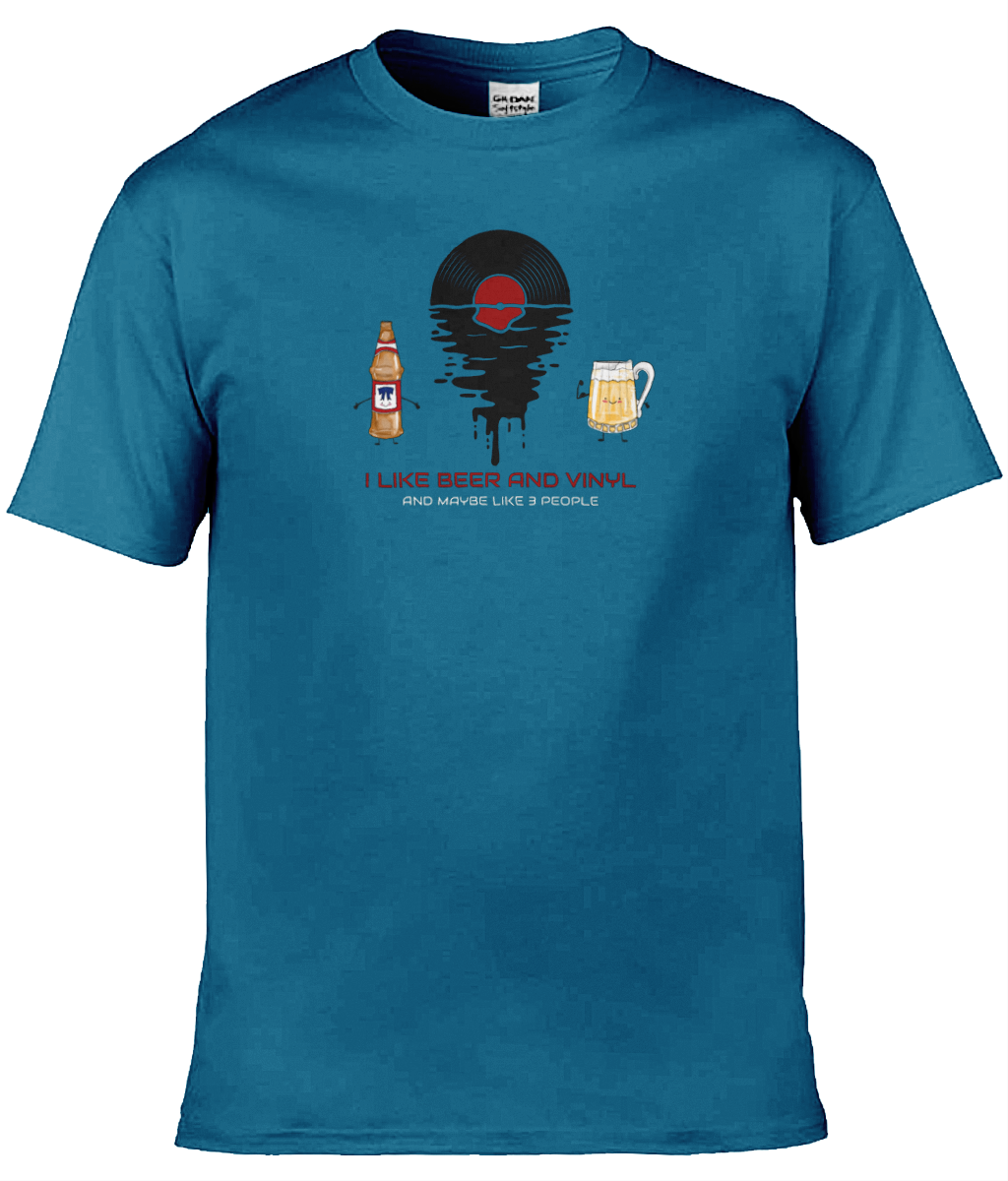 I Like Beer & Vinyl - 5 - Gildan Softstyle T-Shirt