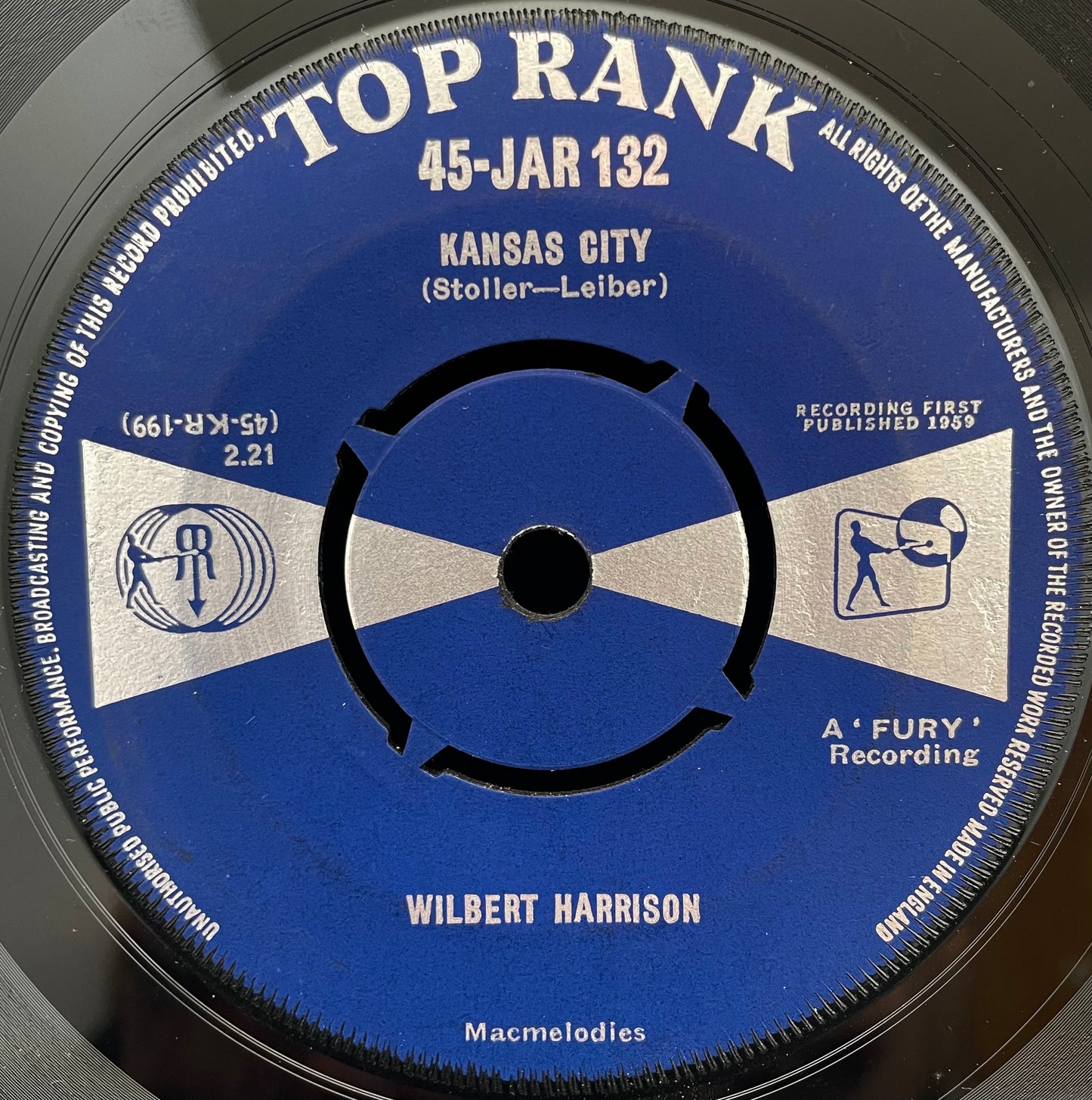 Wilbert Harrison ‎– Kansas City – USED Vinyl 7" Single