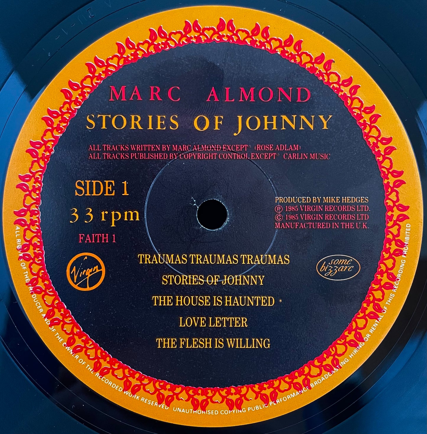 Marc Almond – Stories Of Johnny – USED Vinyl LP - Limited Edition