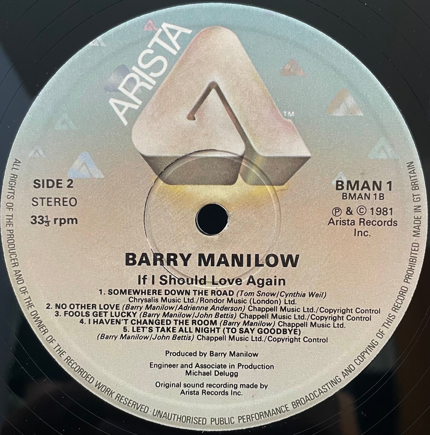 Barry Manilow – If I Should Love Again – USED Vinyl LP