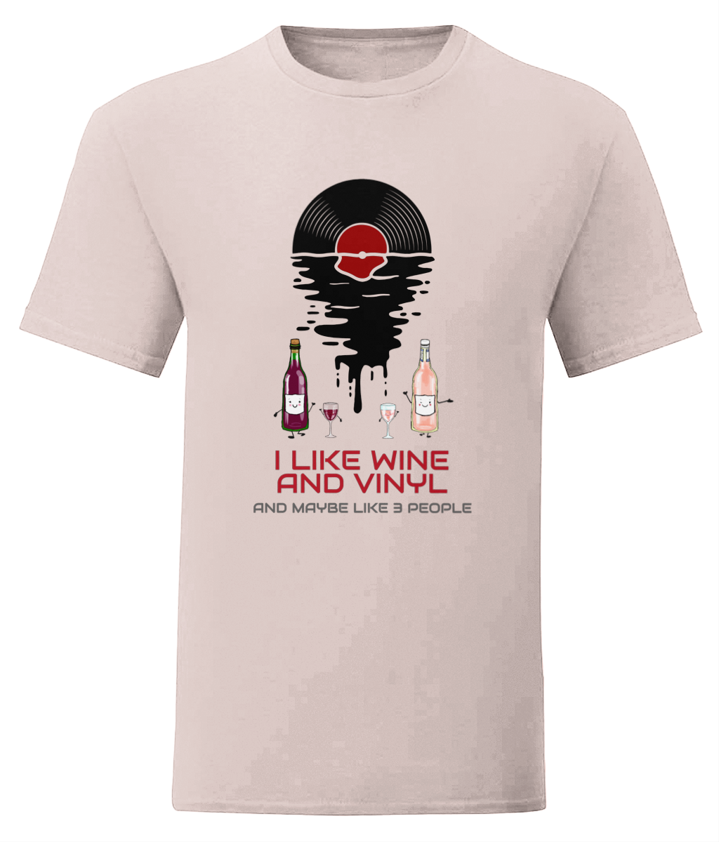 I Like Wine & Vinyl - Fruit of the Loom T-Shirt