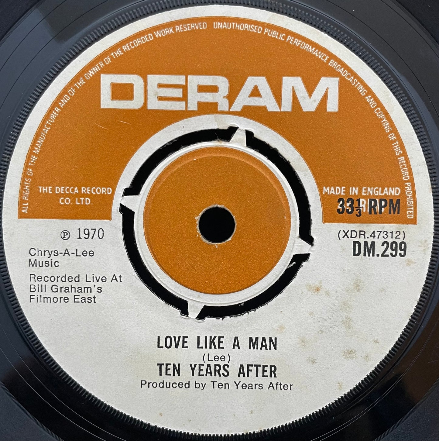 Ten Years After – Love Like A Man – USED Vinyl 7" Single