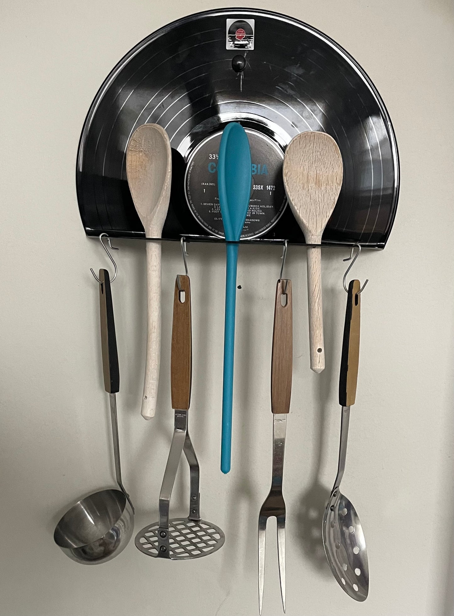 The 'Columbia' Vinyl Record Kitchen Utensil Rack