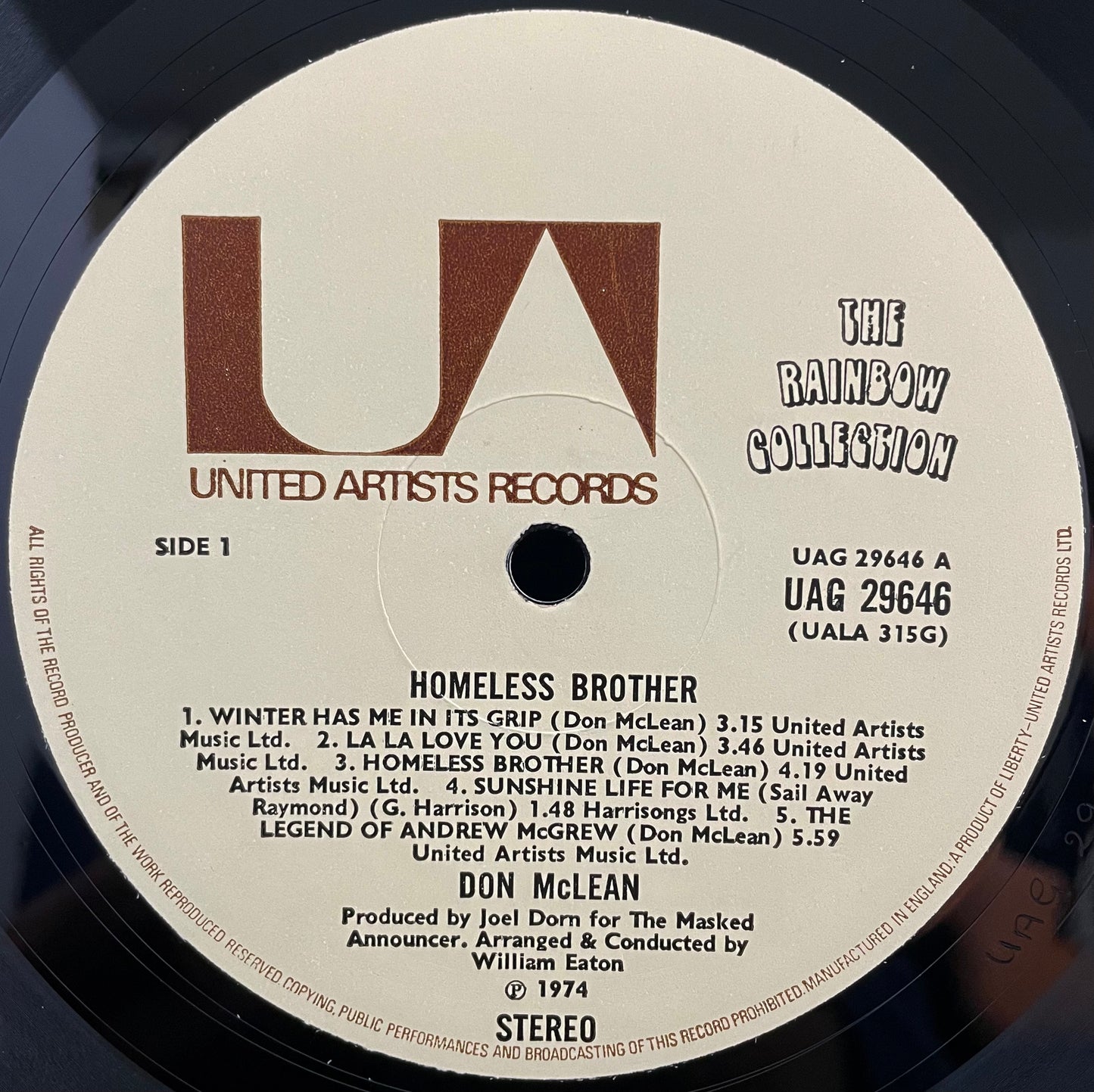 Don McLean – Homeless Brother -USED Vinyl LP