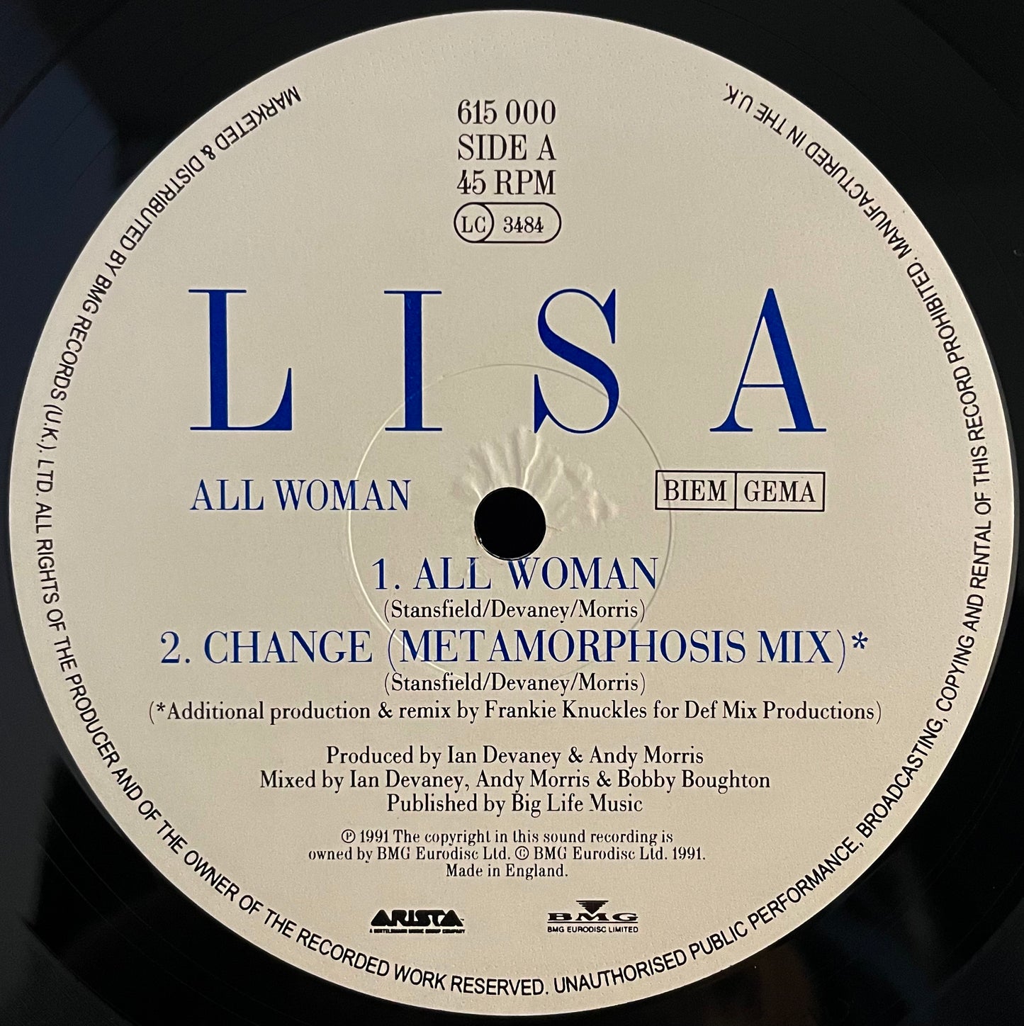 Lisa Stansfield – All Woman – USED Vinyl 12" Single