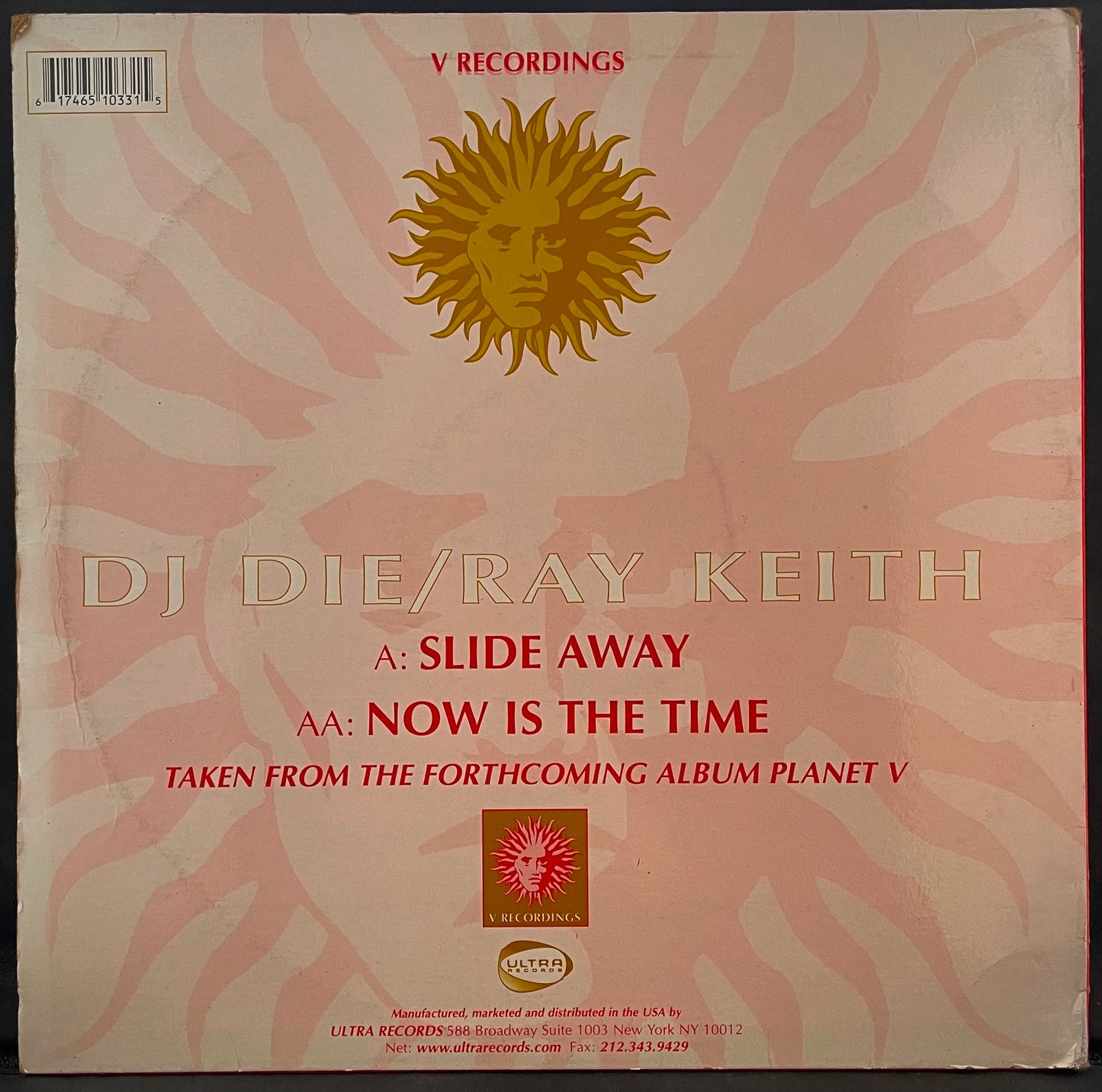 DJ Die / Ray Keith – Slide Away / Now Is The Time – USED Vinyl 12" Single