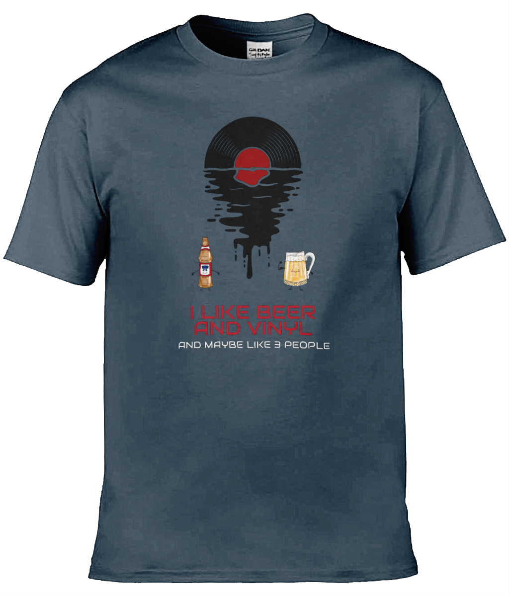 I Like Beer & Vinyl - 3 - Gildan Softstyle T-Shirt