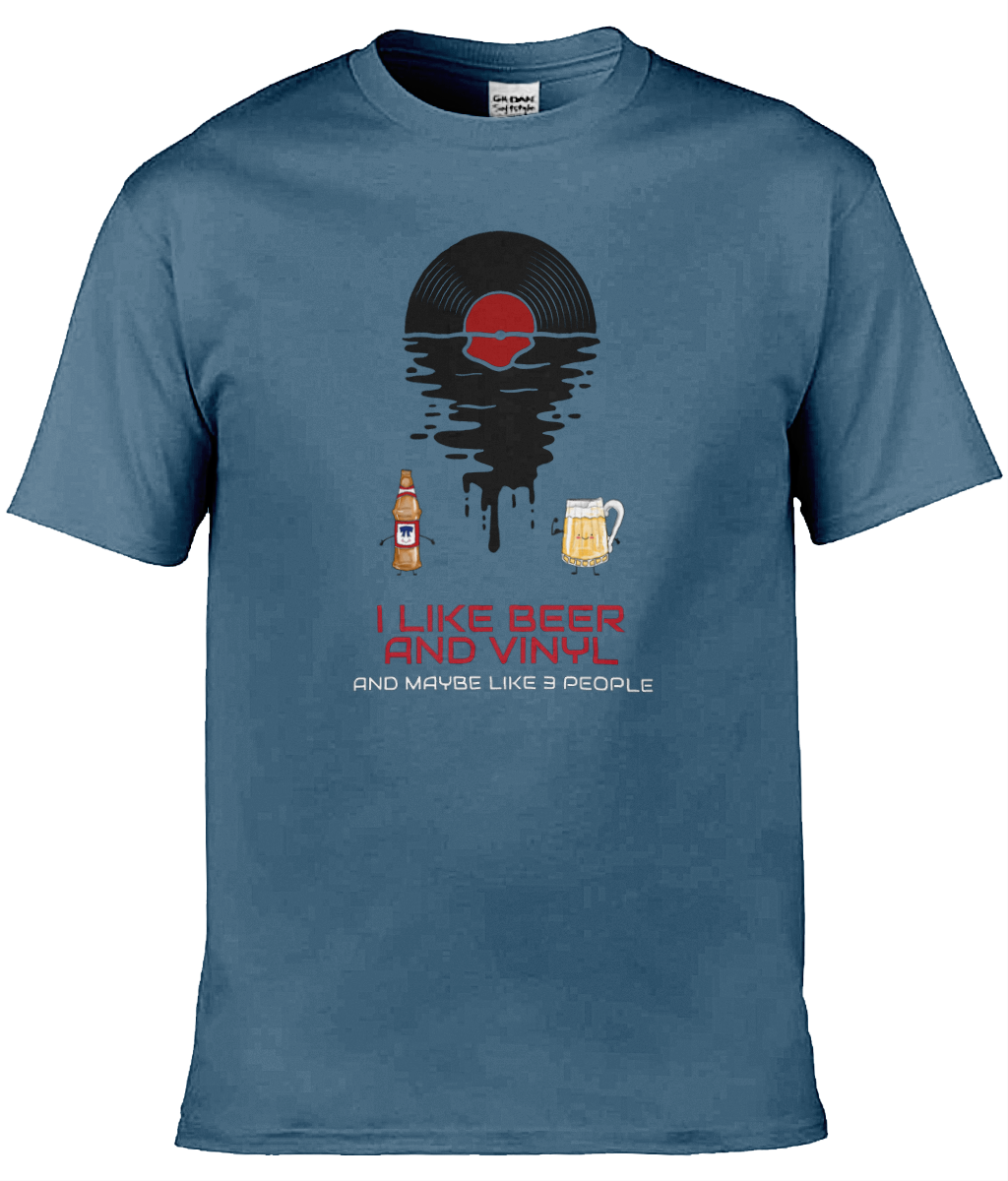 I Like Beer & Vinyl - 3 - Gildan Softstyle T-Shirt