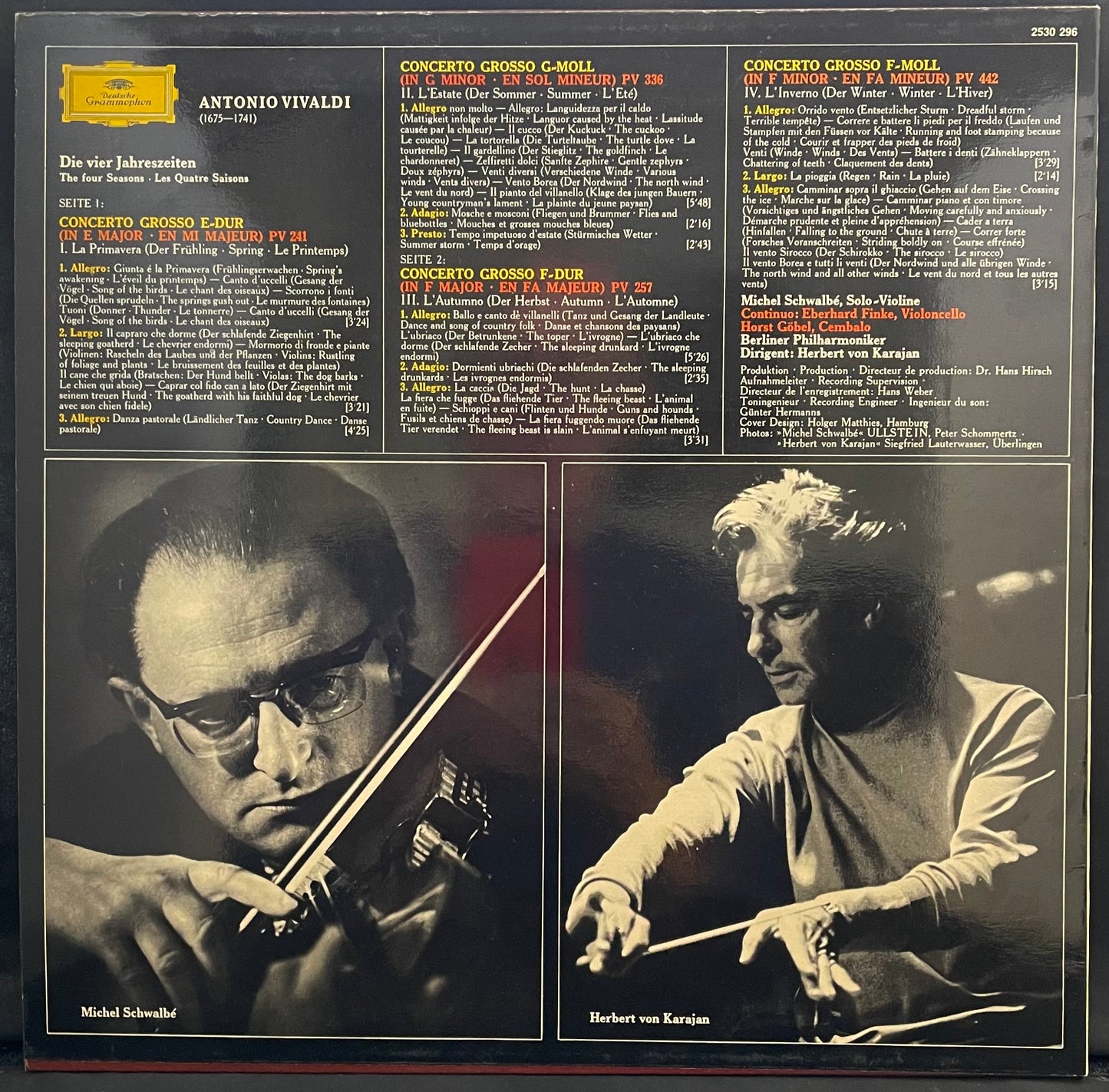 Antonio Vivaldi / Michel Schwalbé – Le Quattro Stagioni – USED Vinyl LP