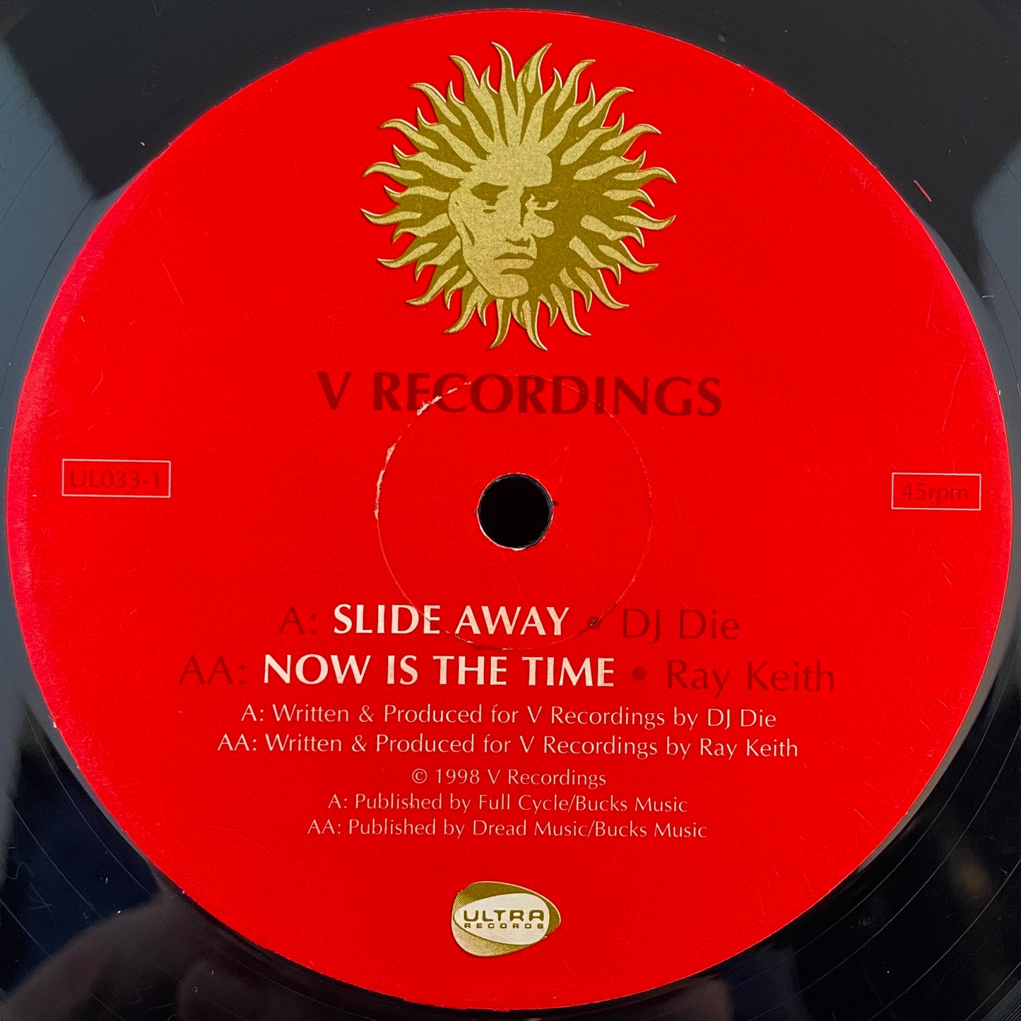 DJ Die / Ray Keith – Slide Away / Now Is The Time – USED Vinyl 12" Single