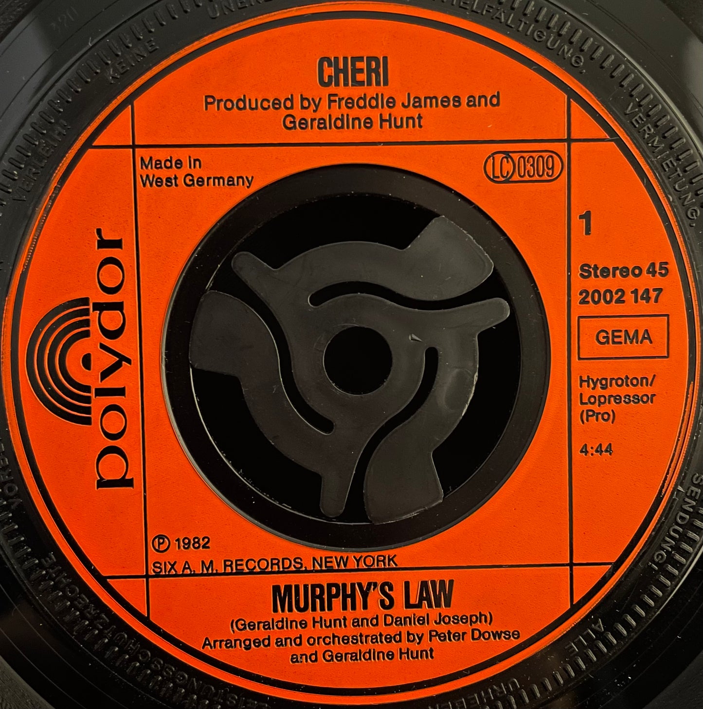 Cheri – Murphy's Law / Anything Is Possible – USED Vinyl 7" Single