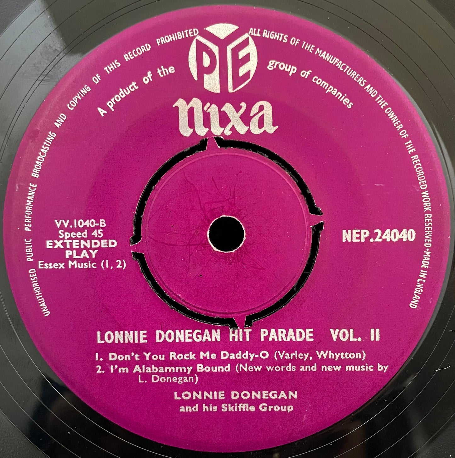 Lonnie Donegan And His Skiffle Group – Hit Parade (Vol. Two) – USED Vinyl 7" EP