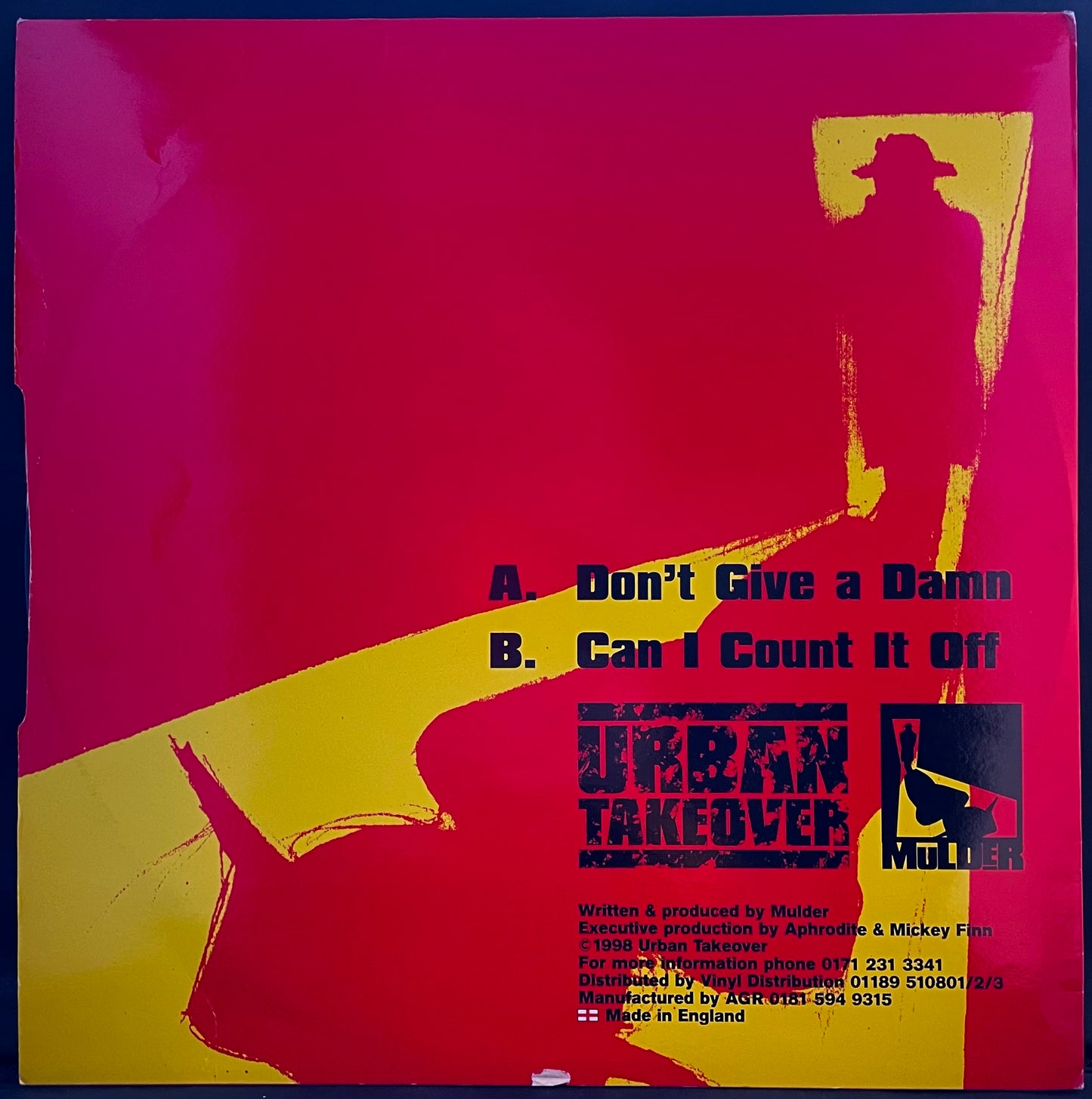 Mulder – Don't Give A Damn / Can I Count It Off – USED Vinyl 12" Single