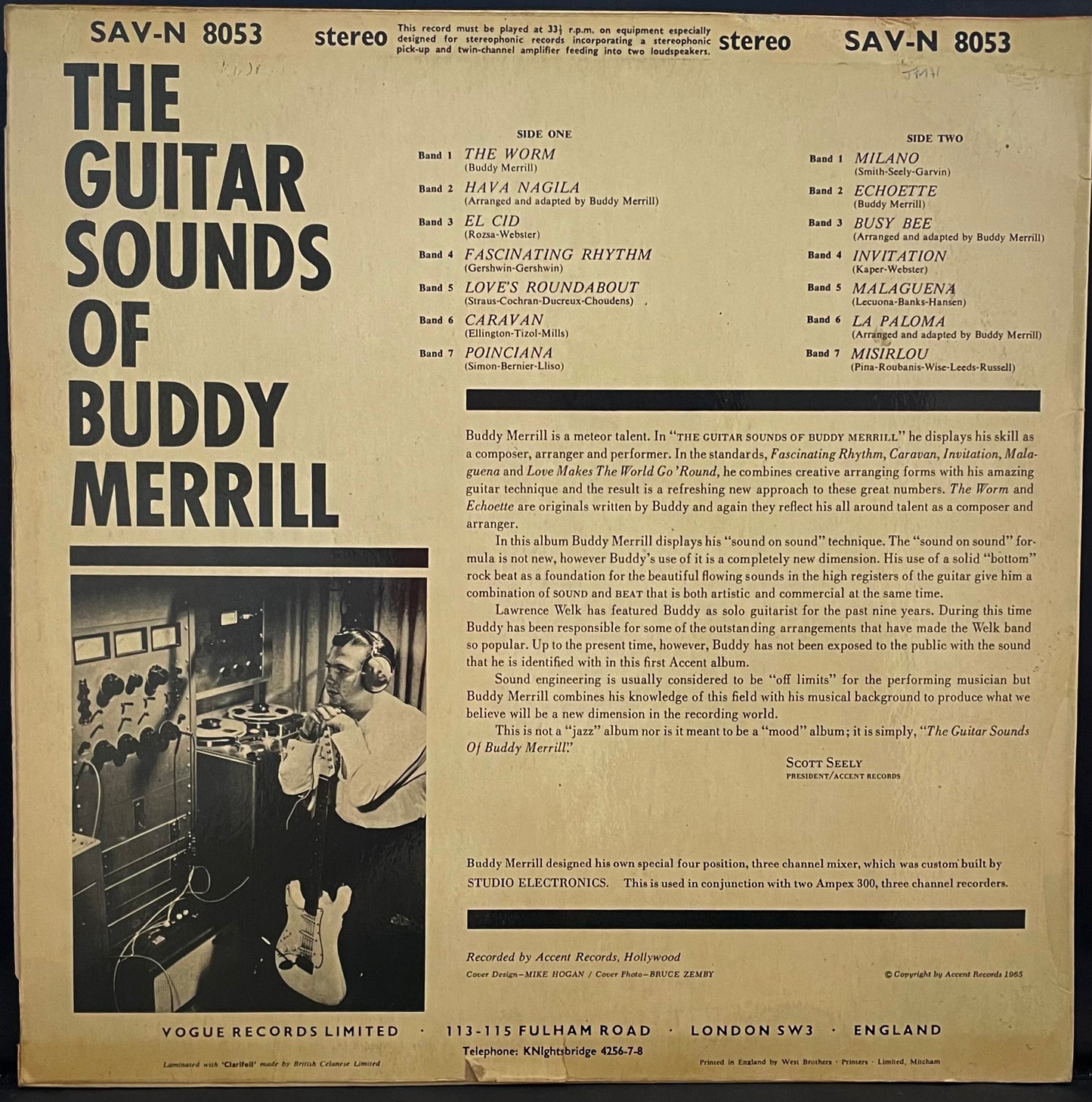 Buddy Merrill – The Guitar Sounds Of Buddy Merrill – USED Vinyl LP