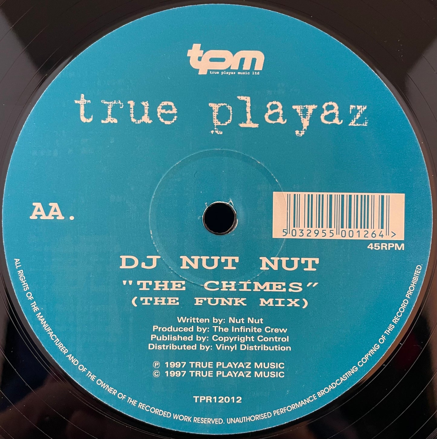 DJ Nut Nut – Take Control (Ankh Mix) / The Chimes (Funk Mix) – USED Vinyl 12" Single