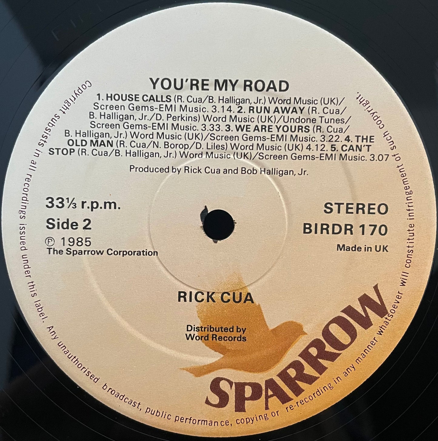 Rick Cua – You're My Road – USED Vinyl LP