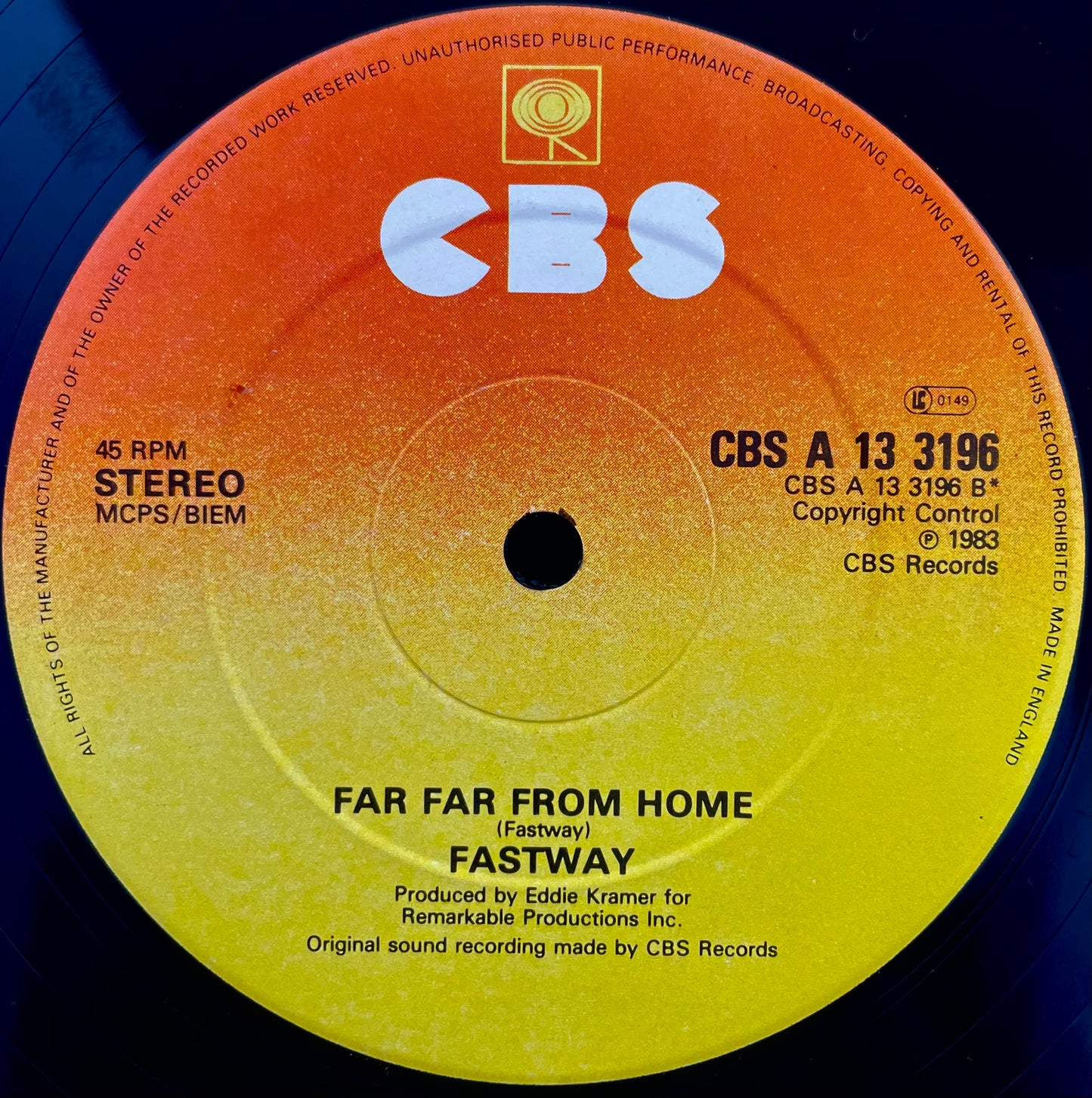 Fastway – Easy Livin' - USED Vinyl 12" Single - PROMO