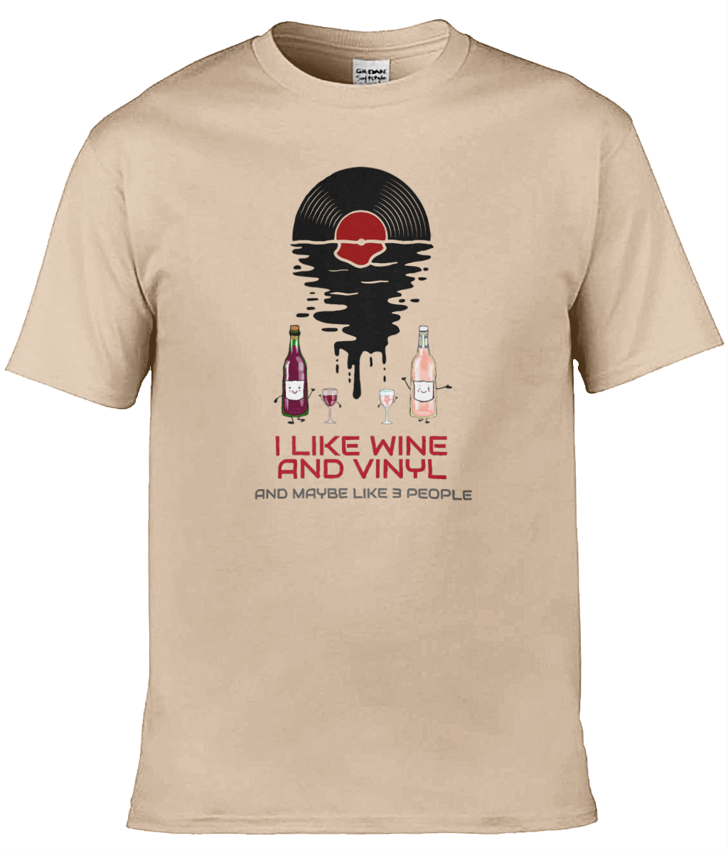 I Like Wine & Vinyl - Gildan Softstyle T-Shirt