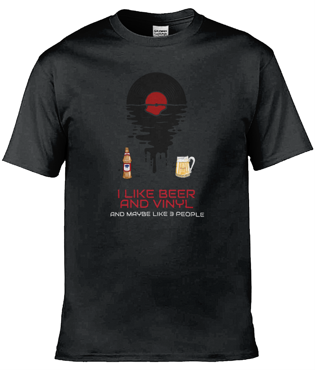 I Like Beer & Vinyl - 3 - Gildan Softstyle T-Shirt