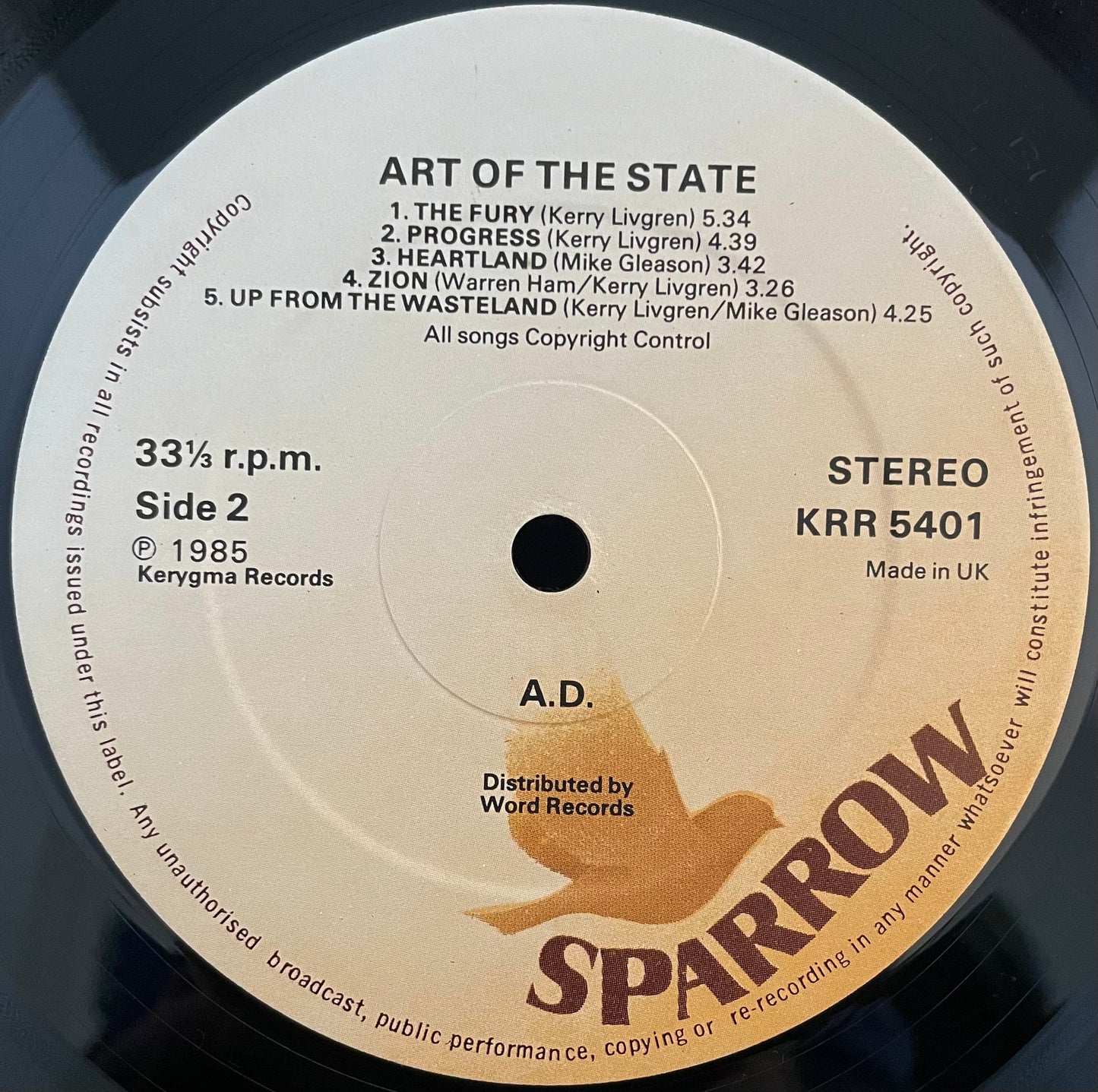 AD – Art Of The State – USED Vinyl LP