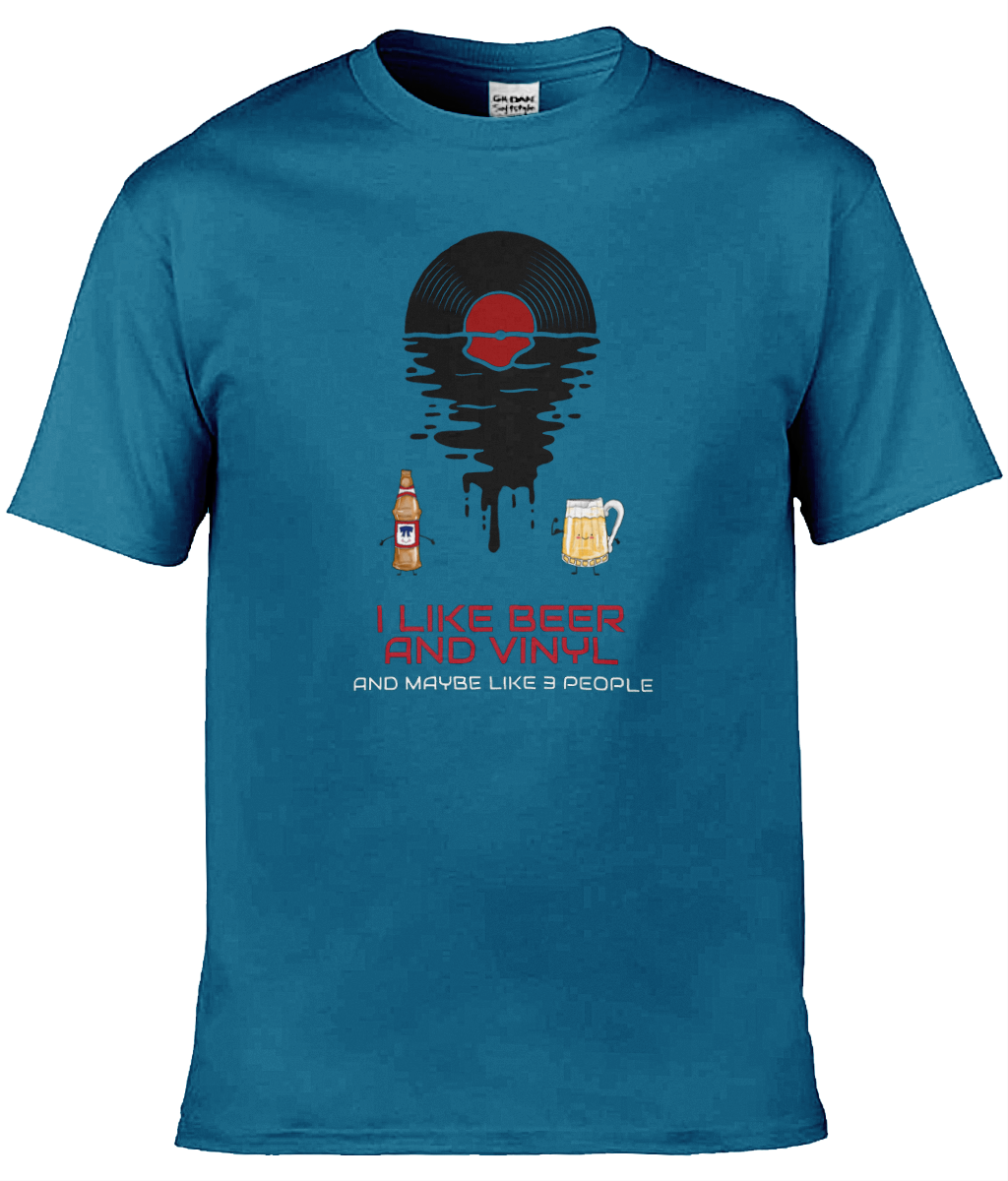 I Like Beer & Vinyl - 3 - Gildan Softstyle T-Shirt