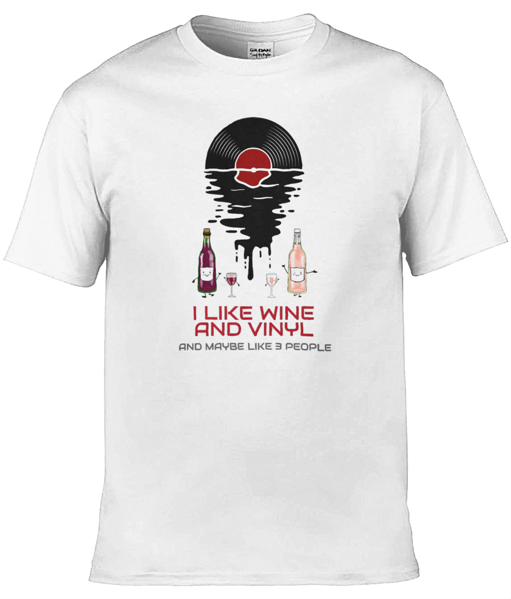 I Like Wine & Vinyl - Gildan Softstyle T-Shirt