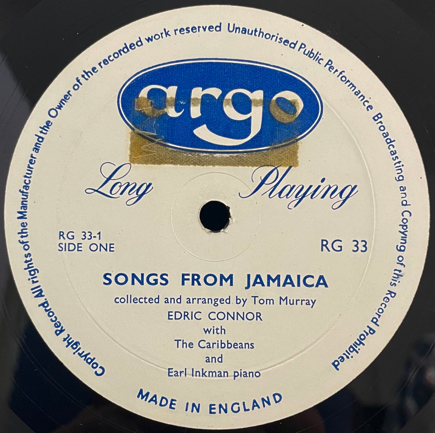 Edric Connor And The Caribbeans – Songs From Jamaica - USED Vinyl LP - MONO