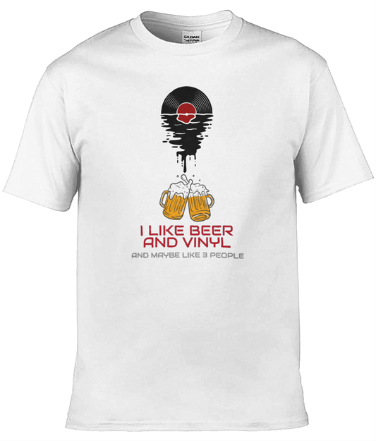 I Like Beer & Vinyl - 2 - Gildan Softstyle T-Shirt