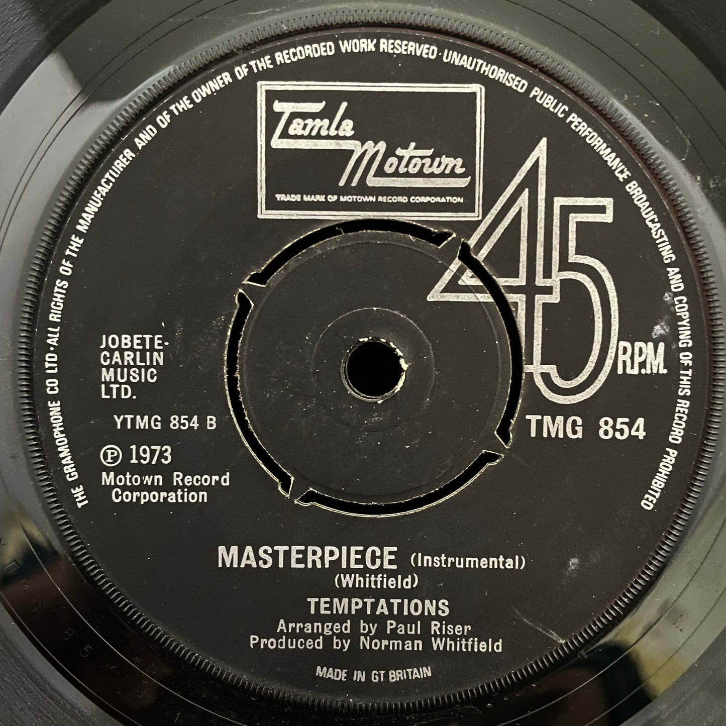 The Temptations – Masterpiece – USED Vinyl 7" Single