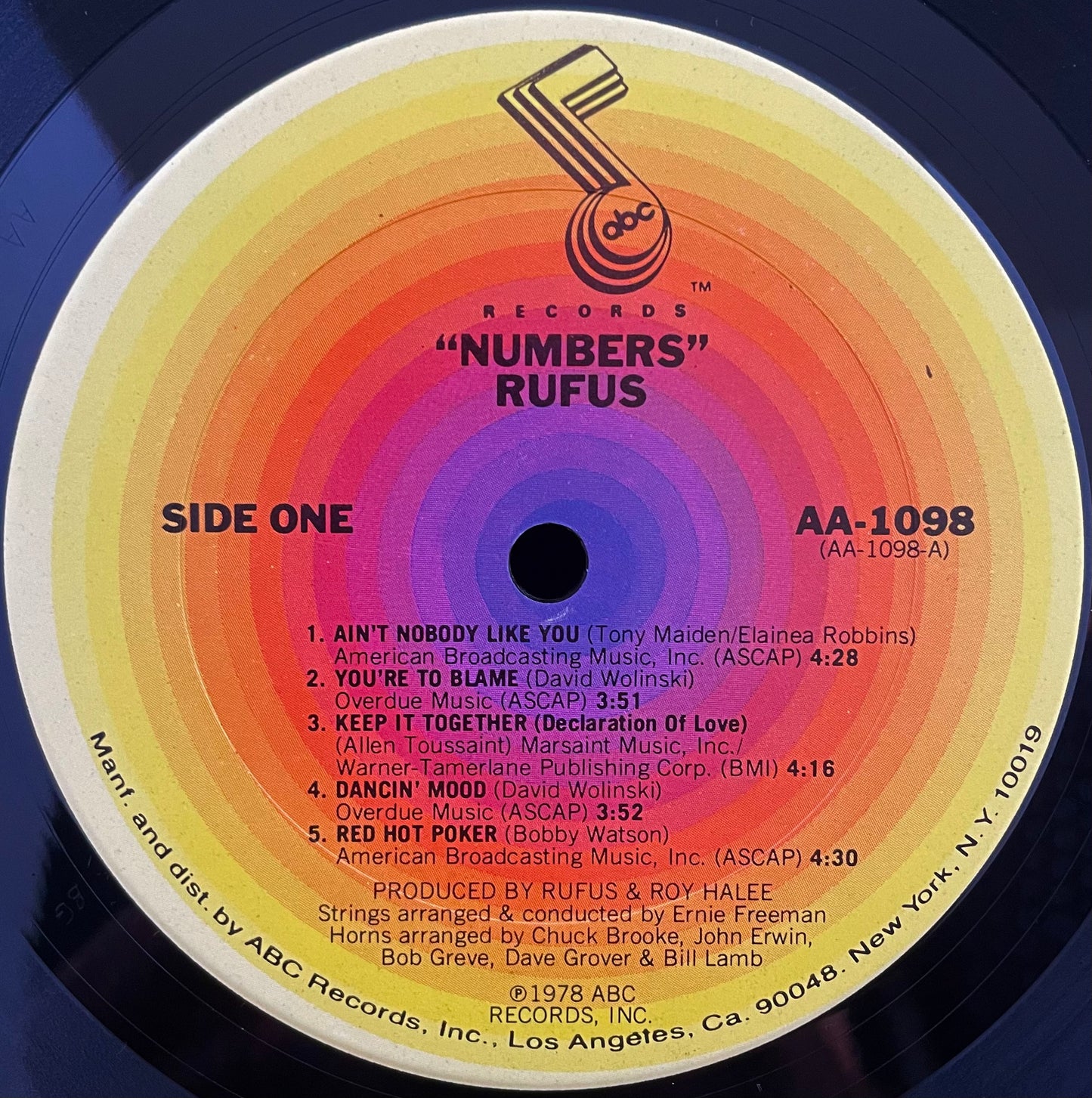 Rufus – Numbers - USED Vinyl LP