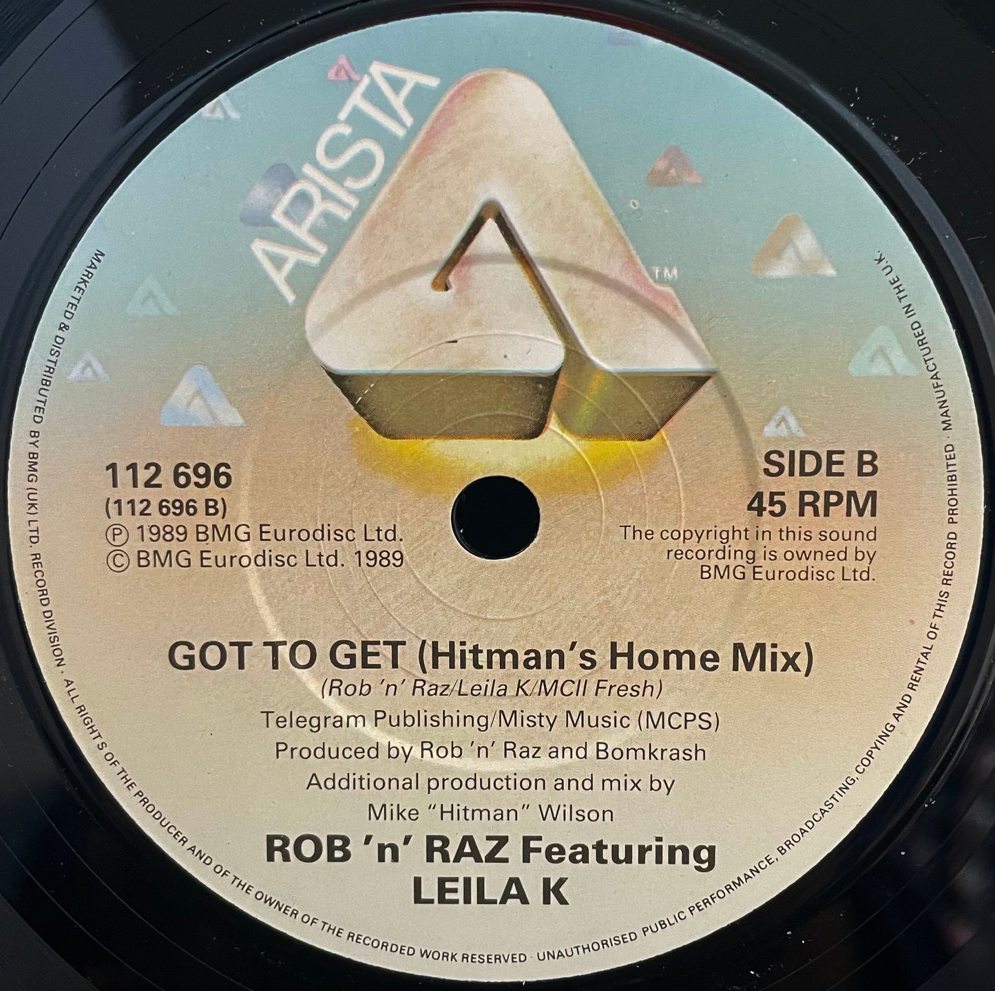 Rob 'N' Raz Featuring Leila K – Got To Get - USED Vinyl 7" Single