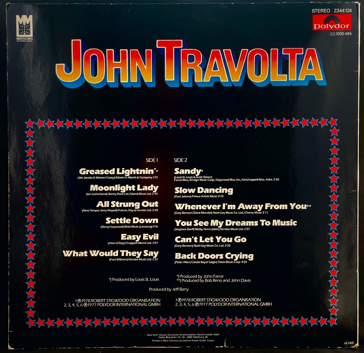 John Travolta – John Travolta ‎ - USED Vinyl LP