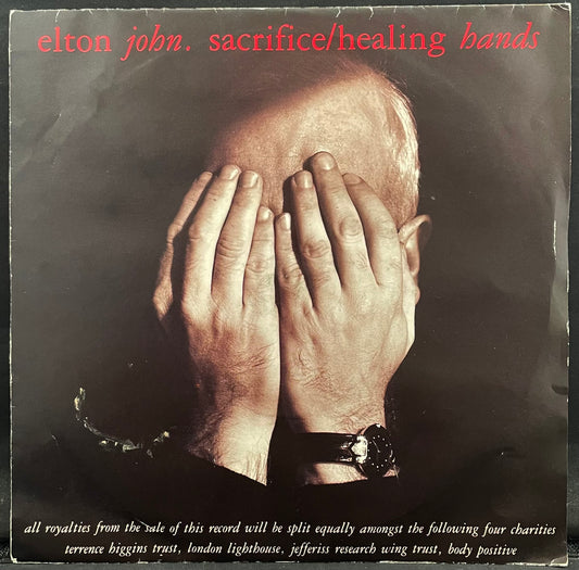 Elton John – Sacrifice / Healing Hands – USED Vinyl 7" Single