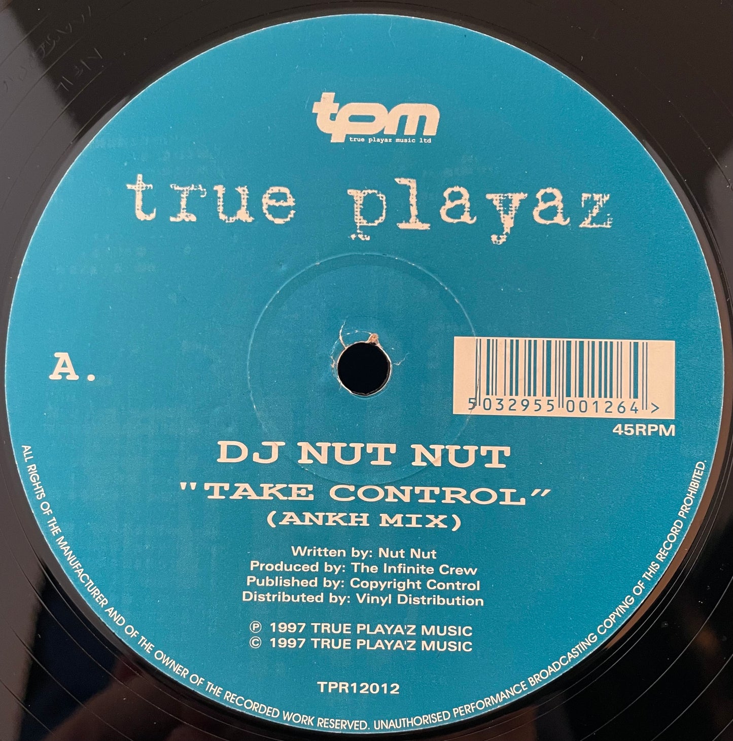 DJ Nut Nut – Take Control (Ankh Mix) / The Chimes (Funk Mix) – USED Vinyl 12" Single