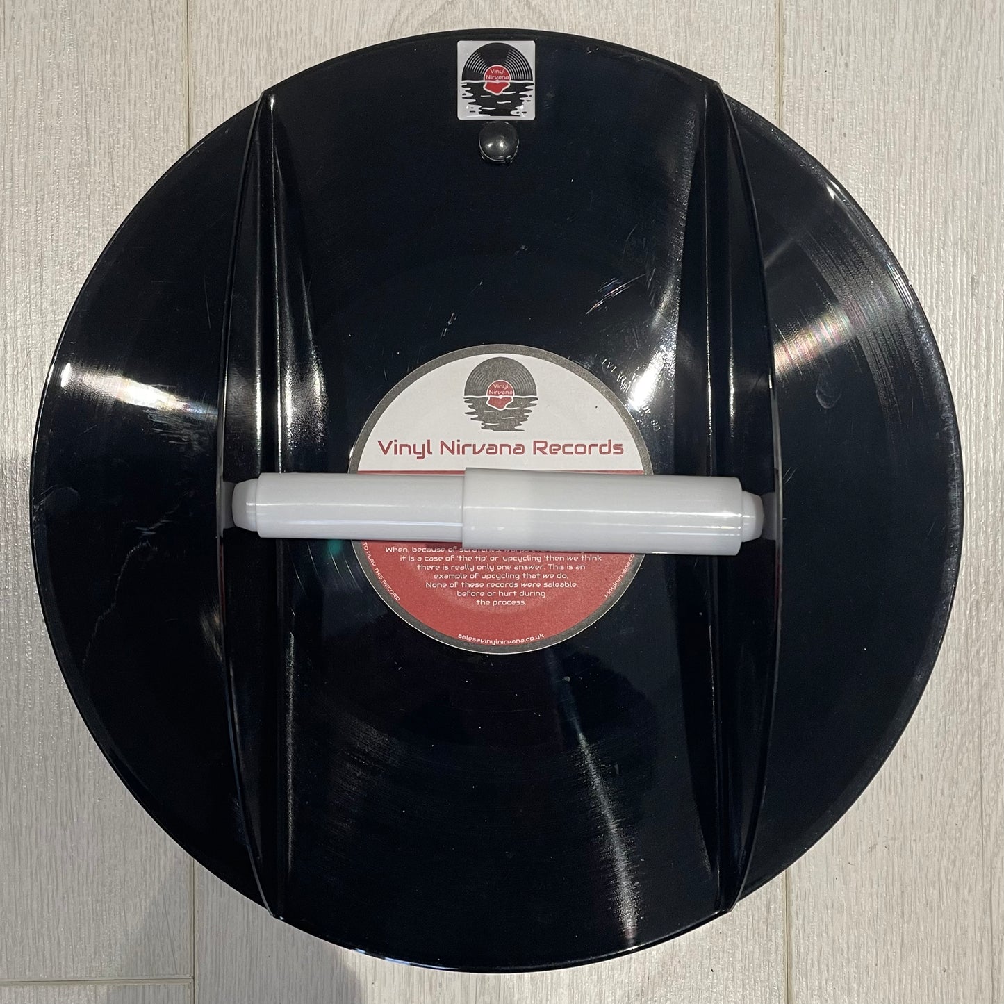 The ‘Vinyl Nirvana’ Vinyl Record Toilet Roll Holder