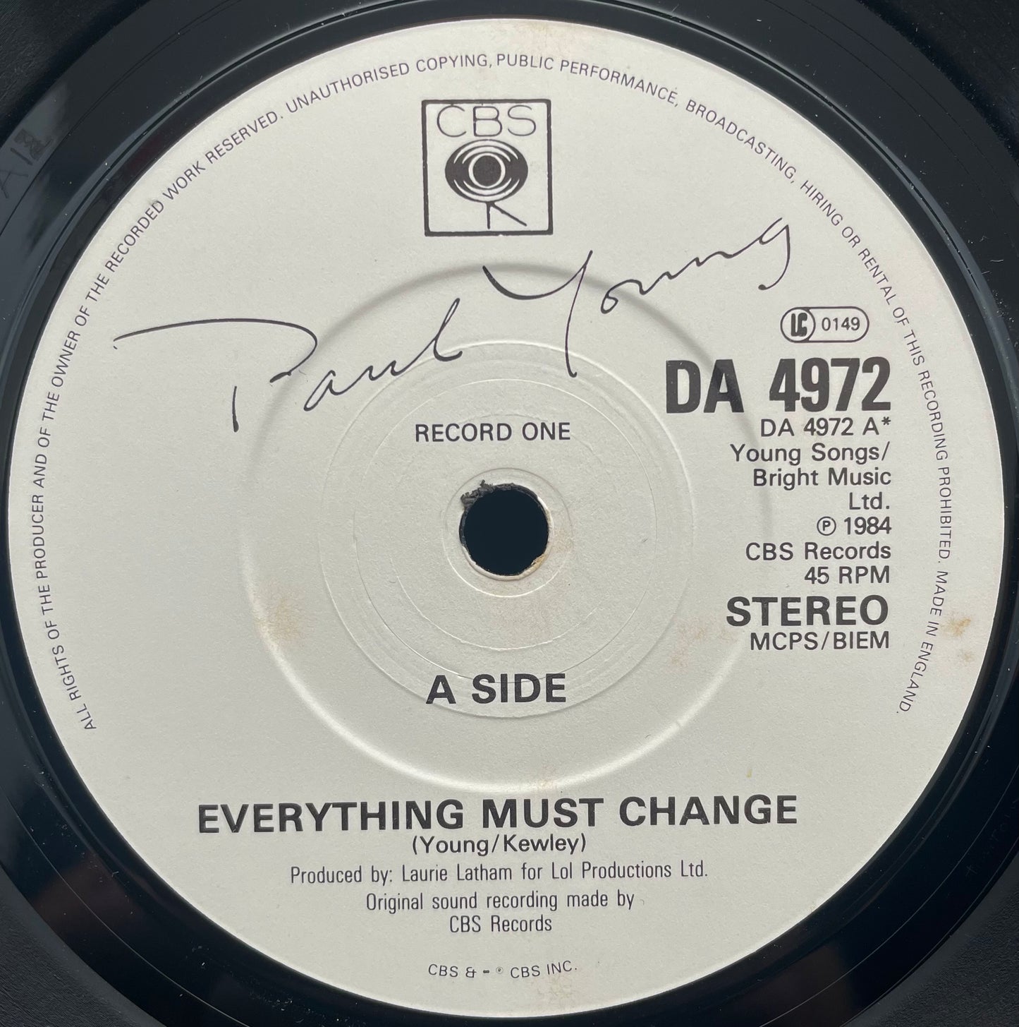 Paul Young – Everything Must Change - USED Vinyl 2x7" Single